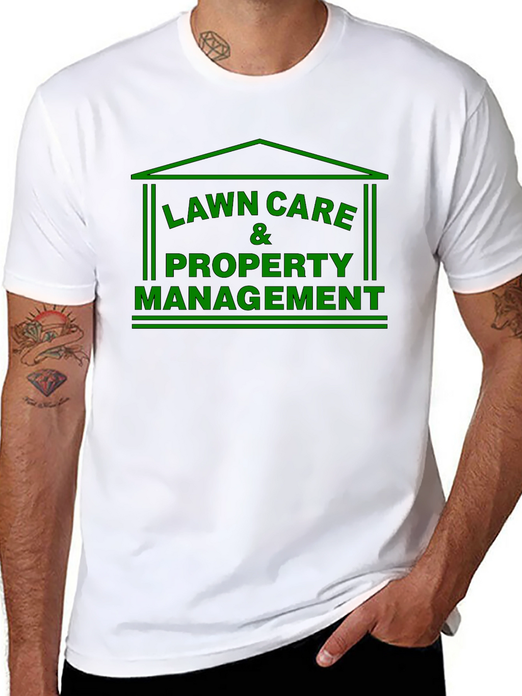 Lawn Care & Property Management Black T-Shirt