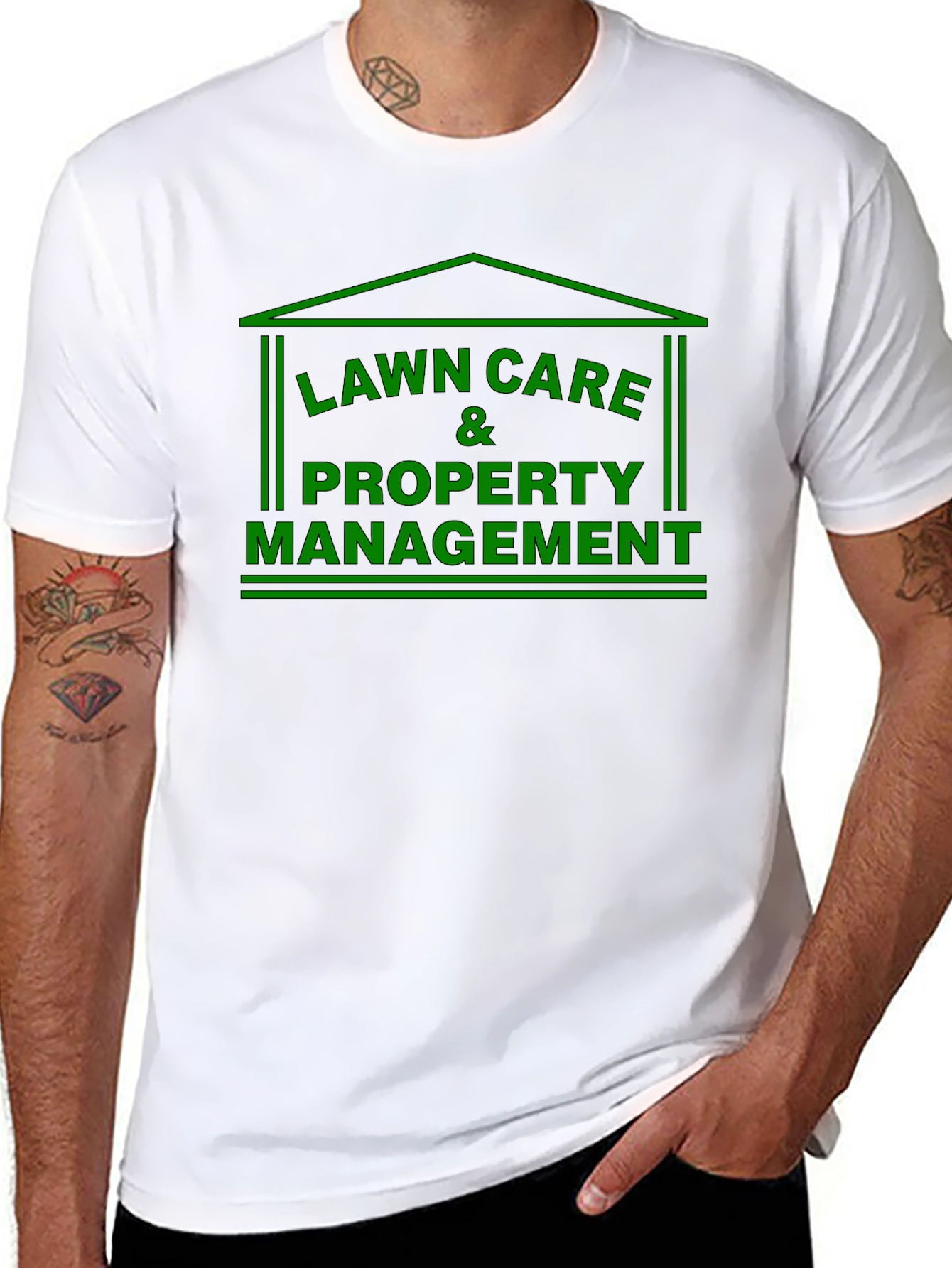 Lawn Care & Property Management Black T-Shirt