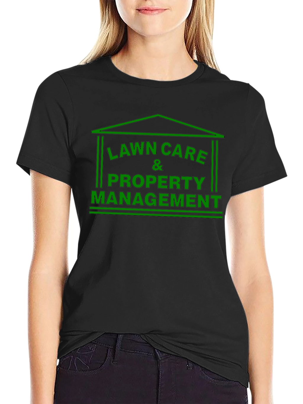 Lawn Care & Property Management Black T-Shirt