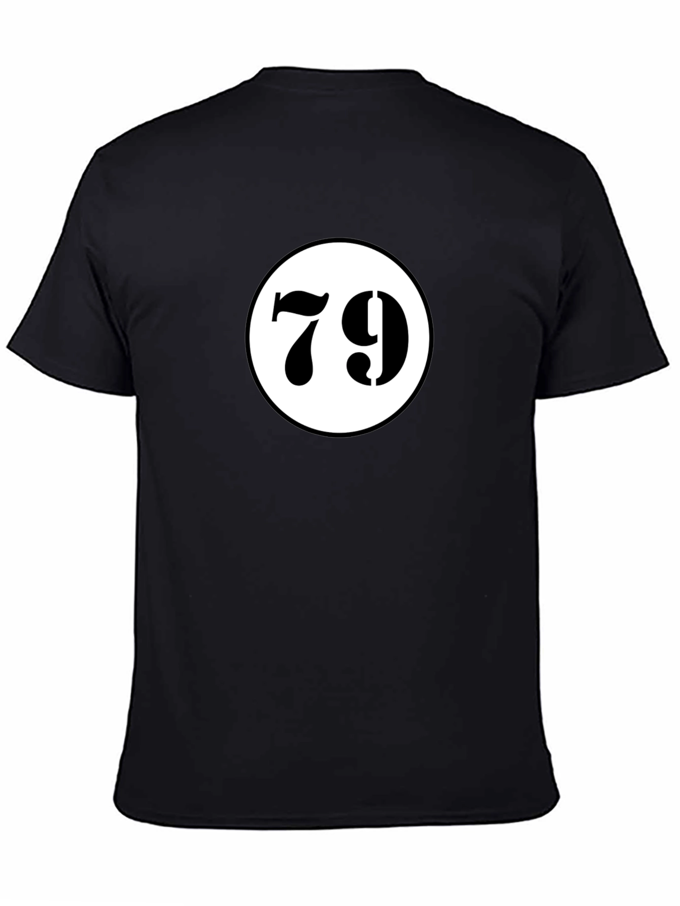 Lucky 79 Graphic Tee - Black Cotton T-Shirt