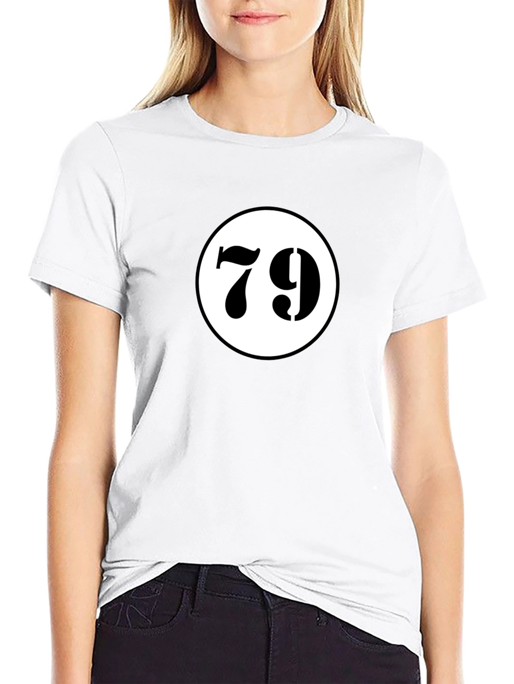 Lucky 79 Graphic Tee - Black Cotton T-Shirt