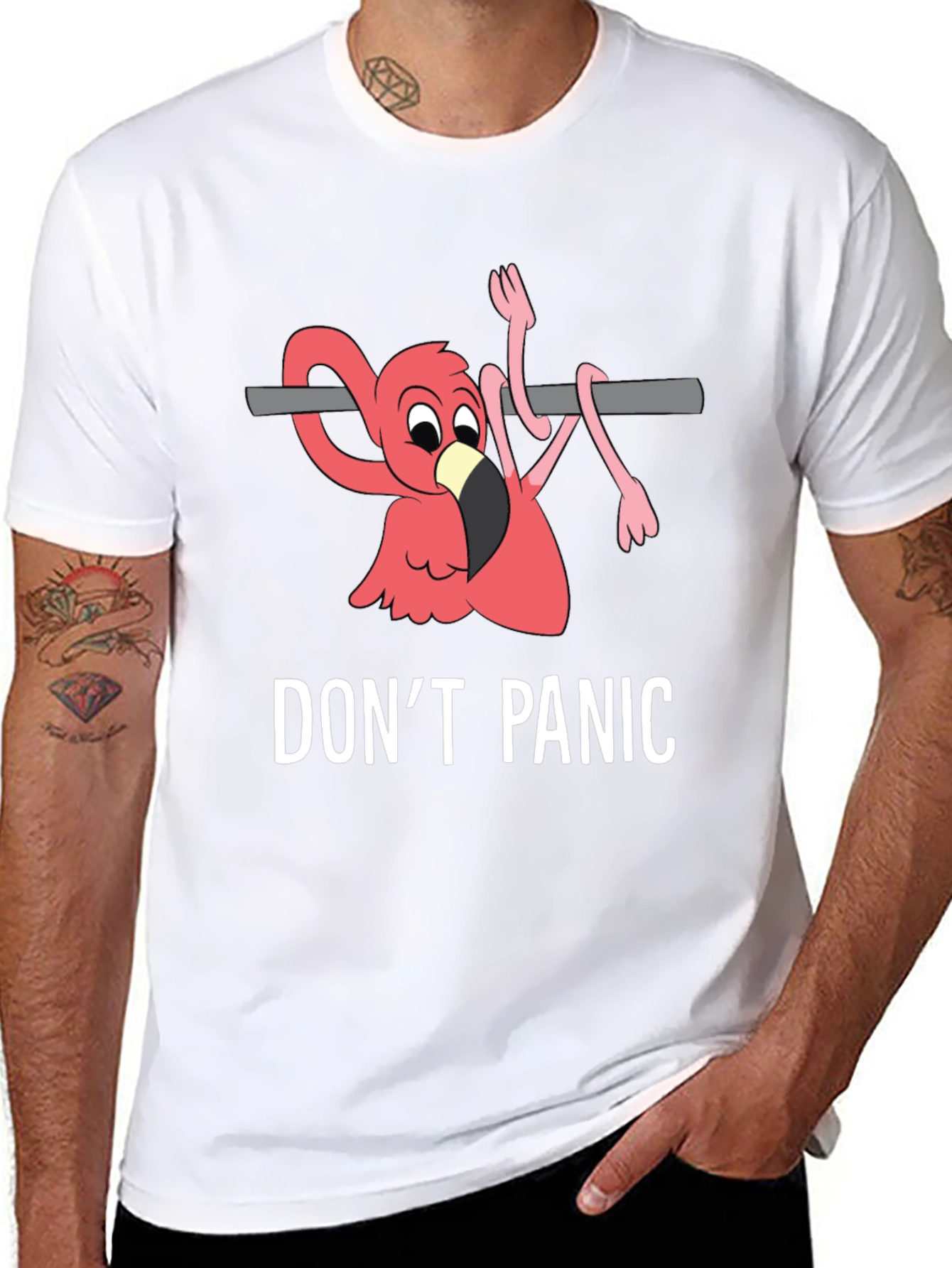 Dont Panic Flamingo T-Shirt