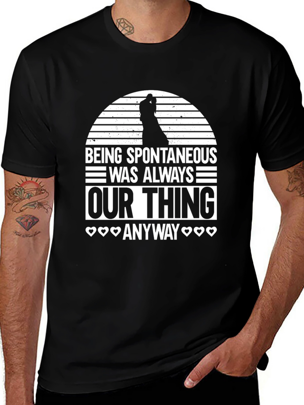 Spontaneous Thing Black Graphic Tee