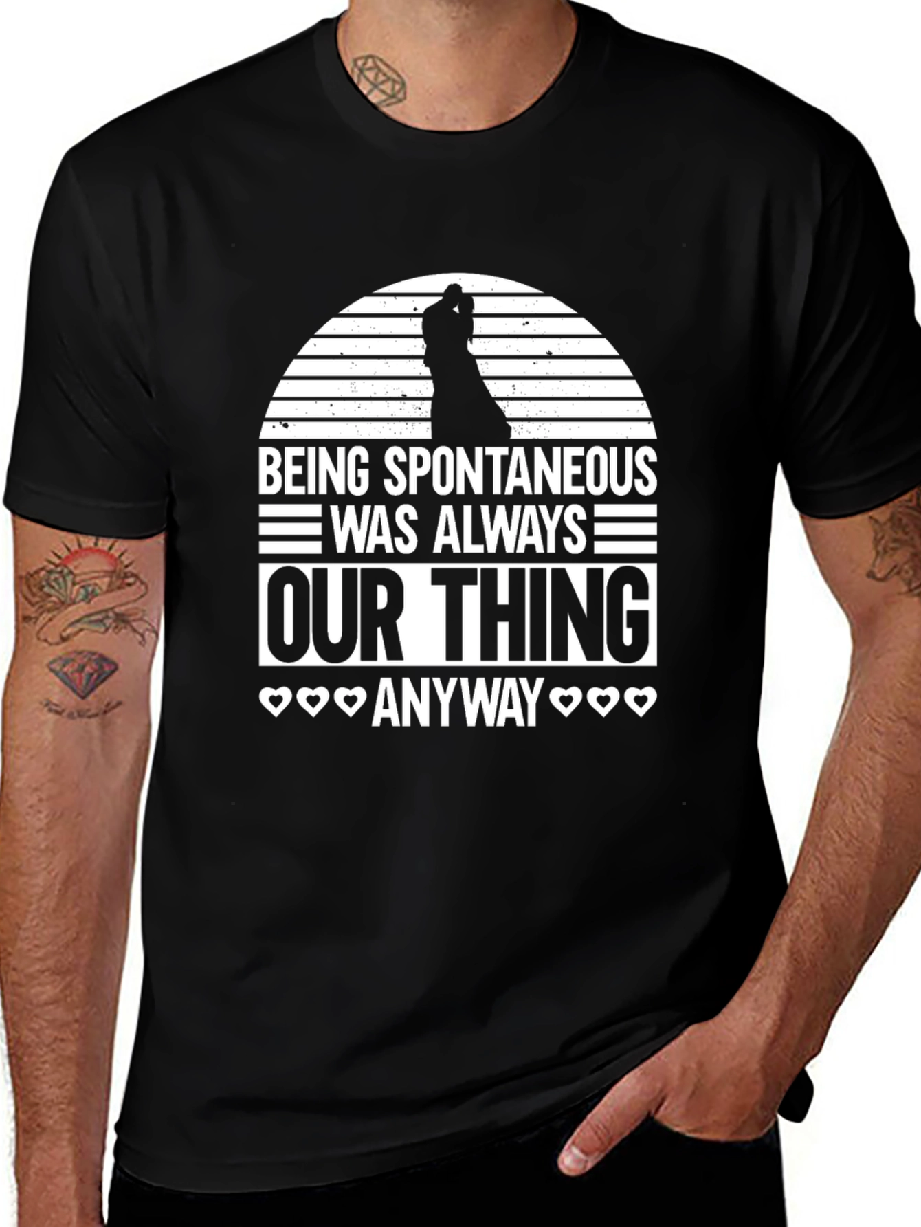 Spontaneous Thing Black Graphic Tee