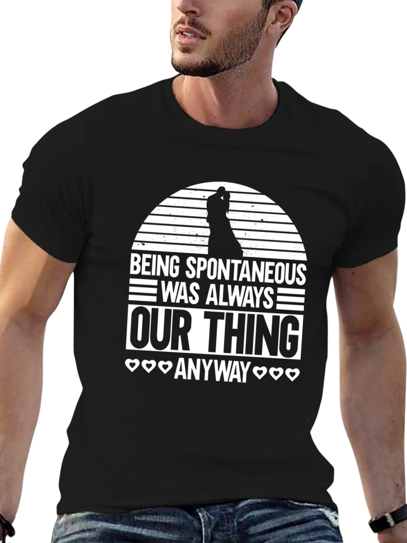 Spontaneous Thing Black Graphic Tee