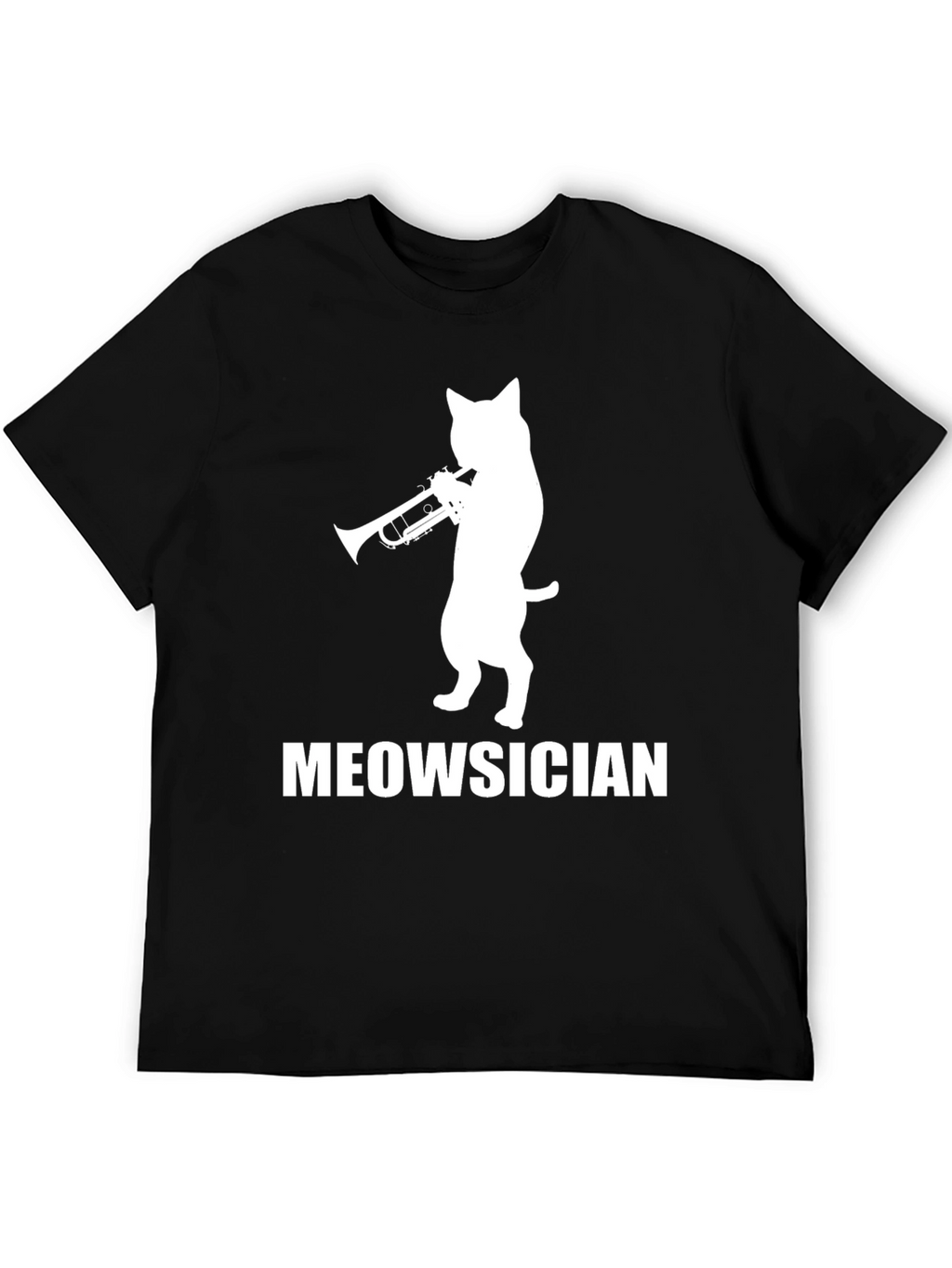 Meowsician Cat Trumpet Player T-Shirt