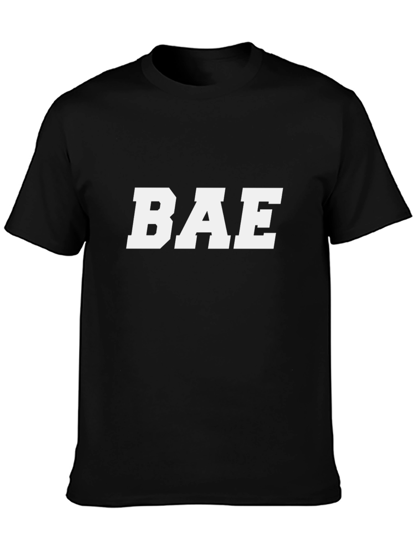 BAE Graphic T-Shirt - Black Cotton Casual Tee