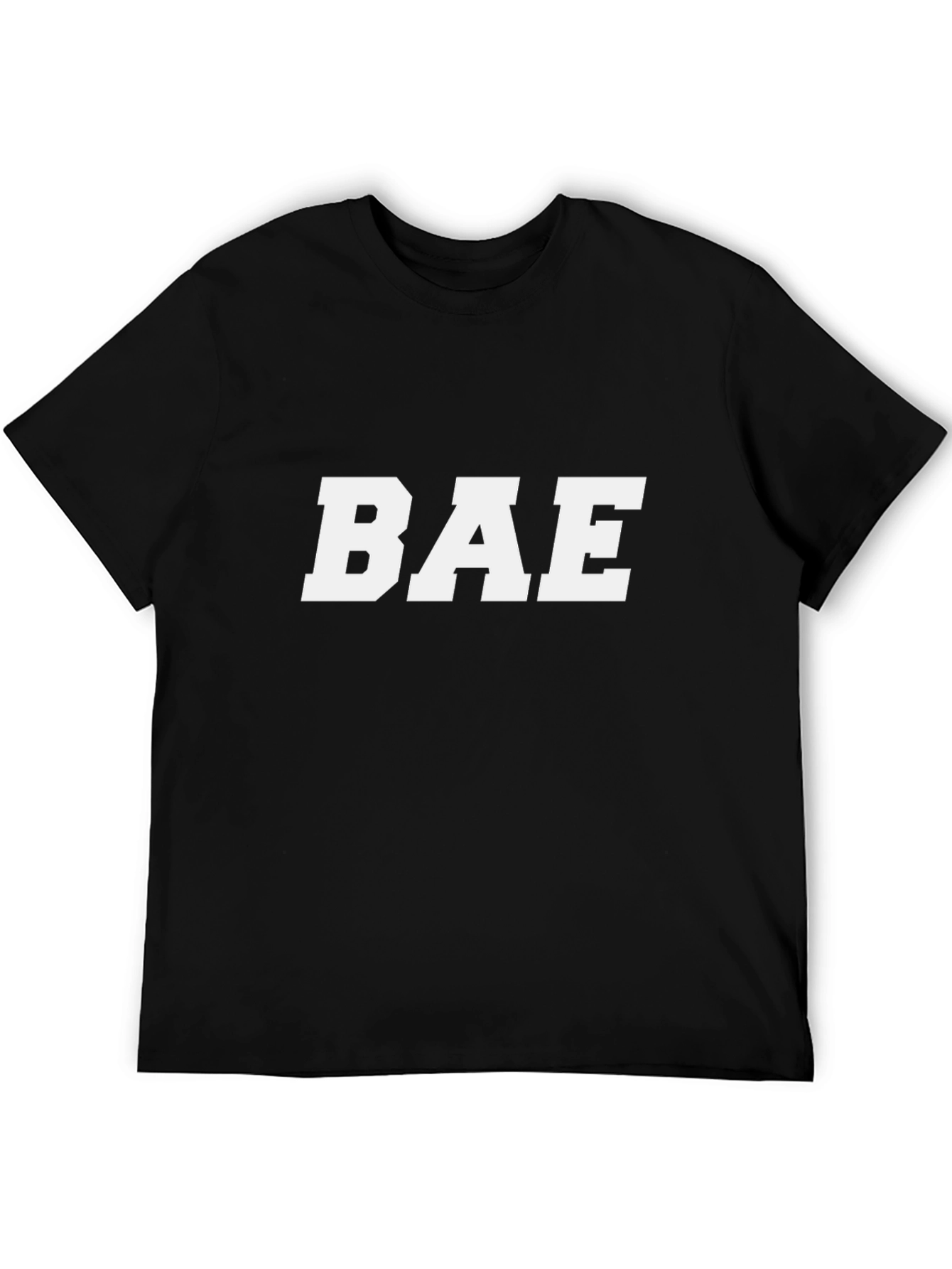BAE Graphic T-Shirt - Black Cotton Casual Tee