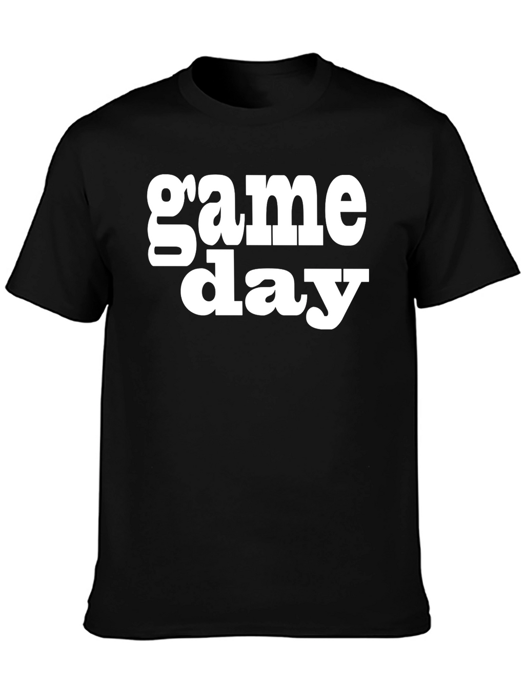 Game Day Graphic Tee - Black Cotton T-Shirt