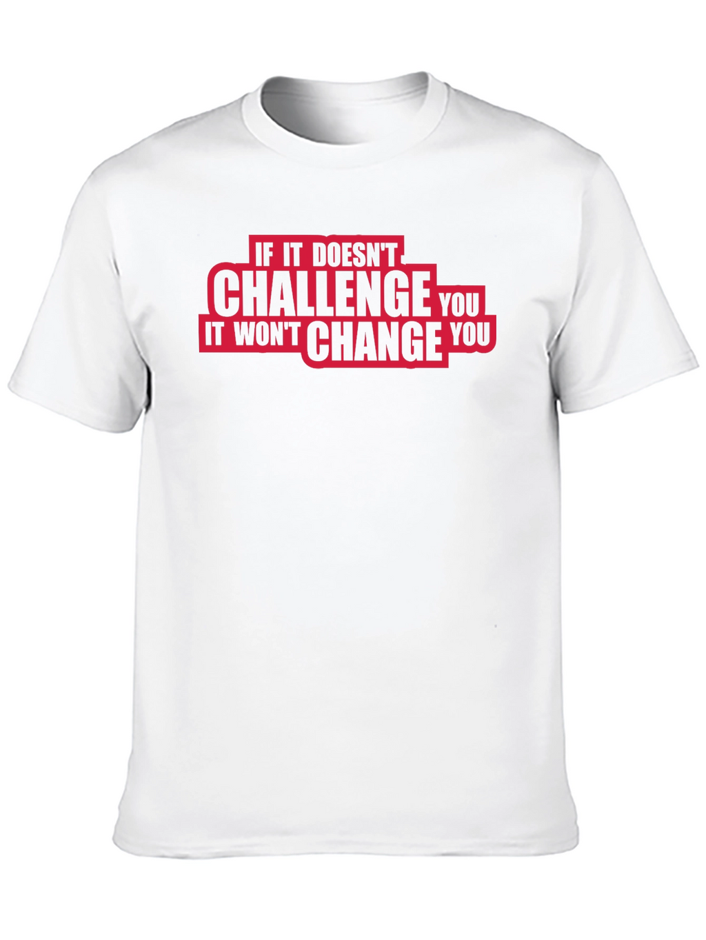 Challenge Change Graphic Tee - Motivational Black T-Shirt