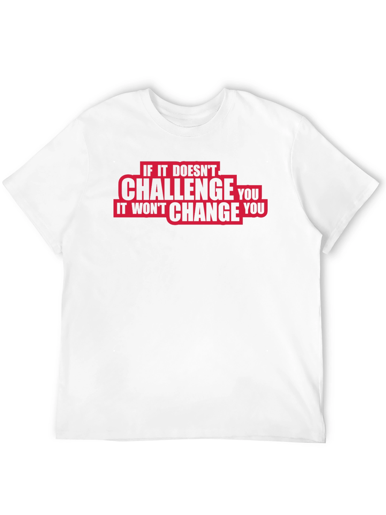Challenge Change Graphic Tee - Motivational Black T-Shirt
