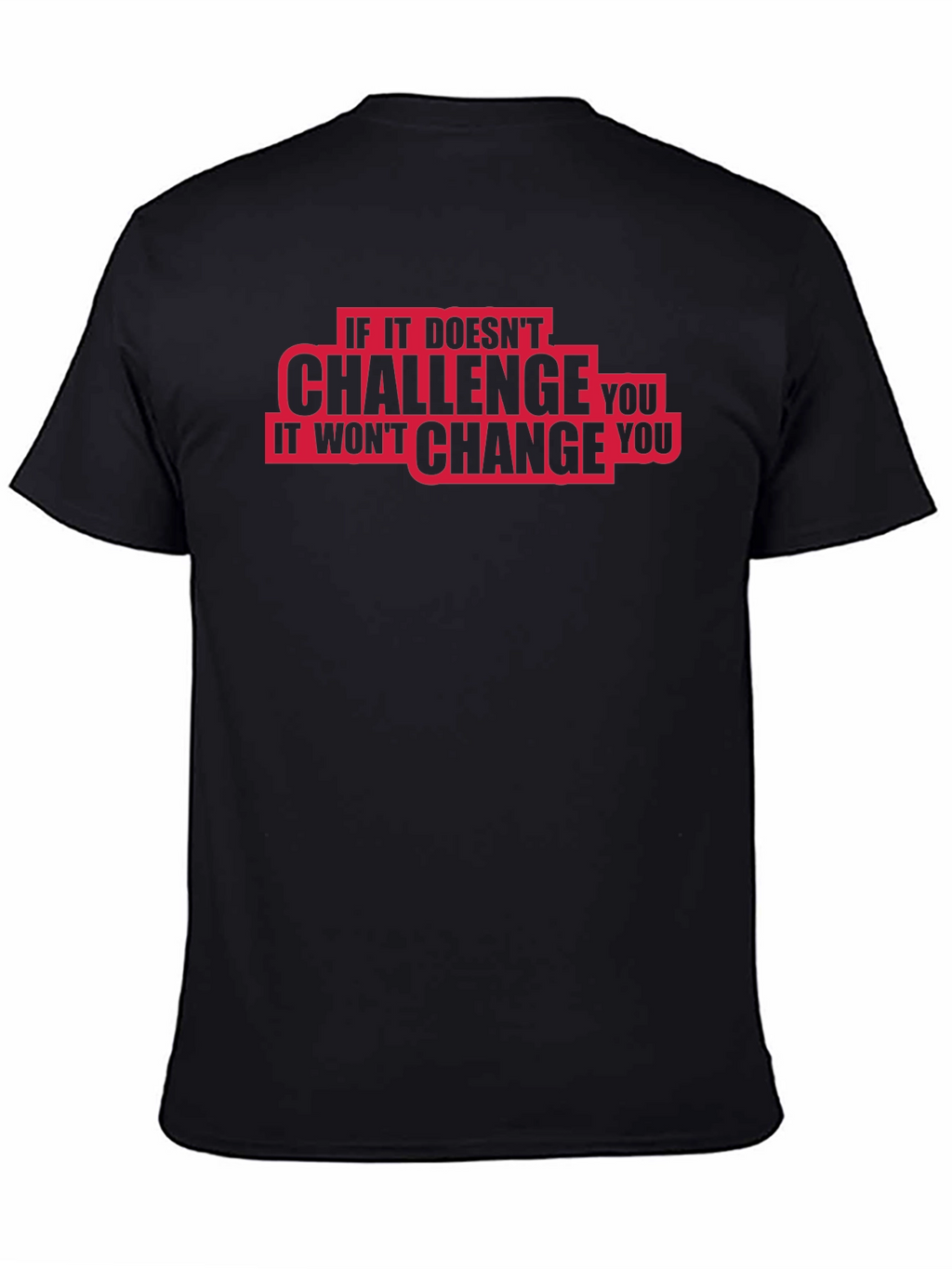 Challenge Change Graphic Tee - Motivational Black T-Shirt