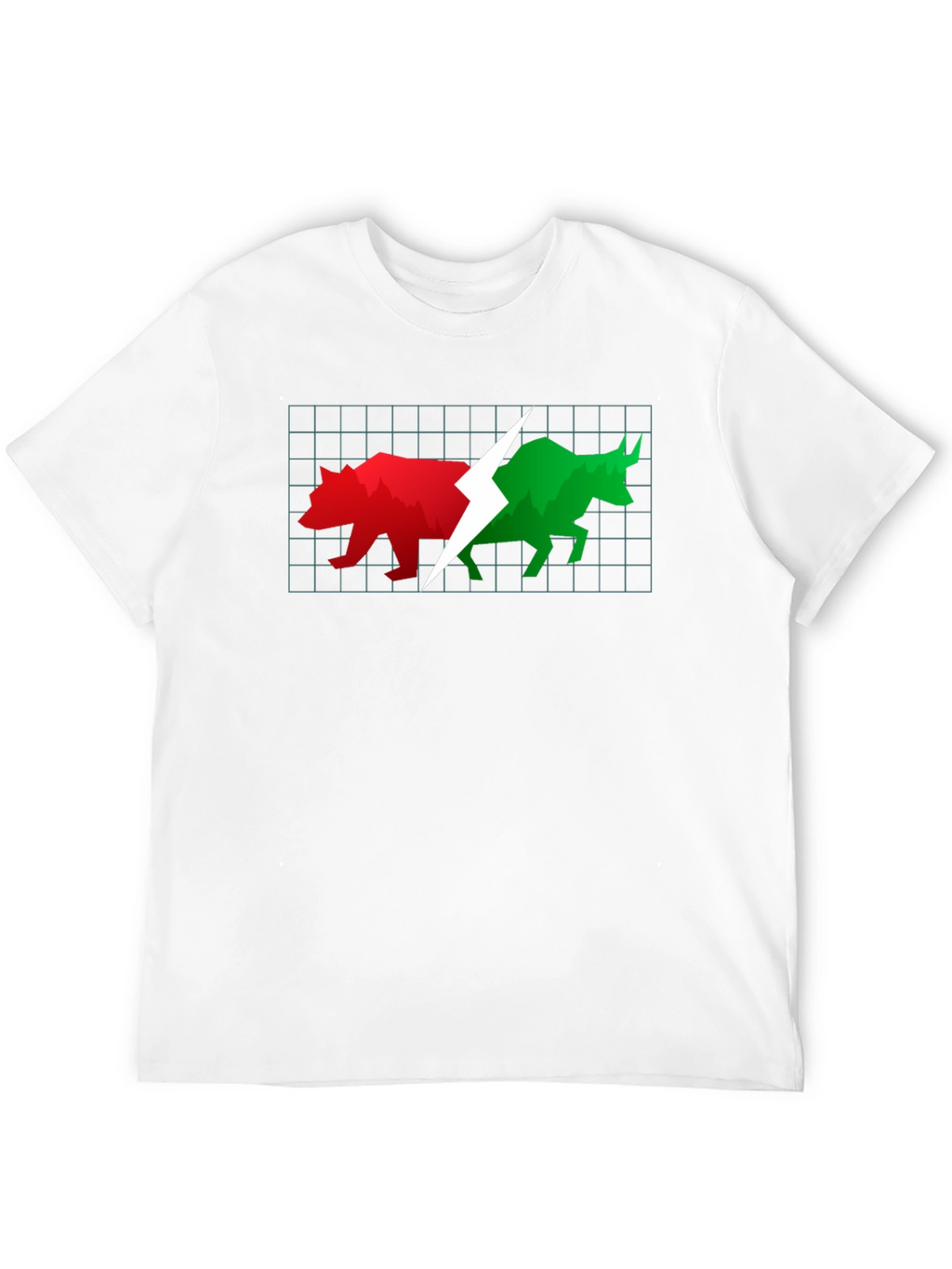 Stock Market Bull and Bear Black T-Shirt