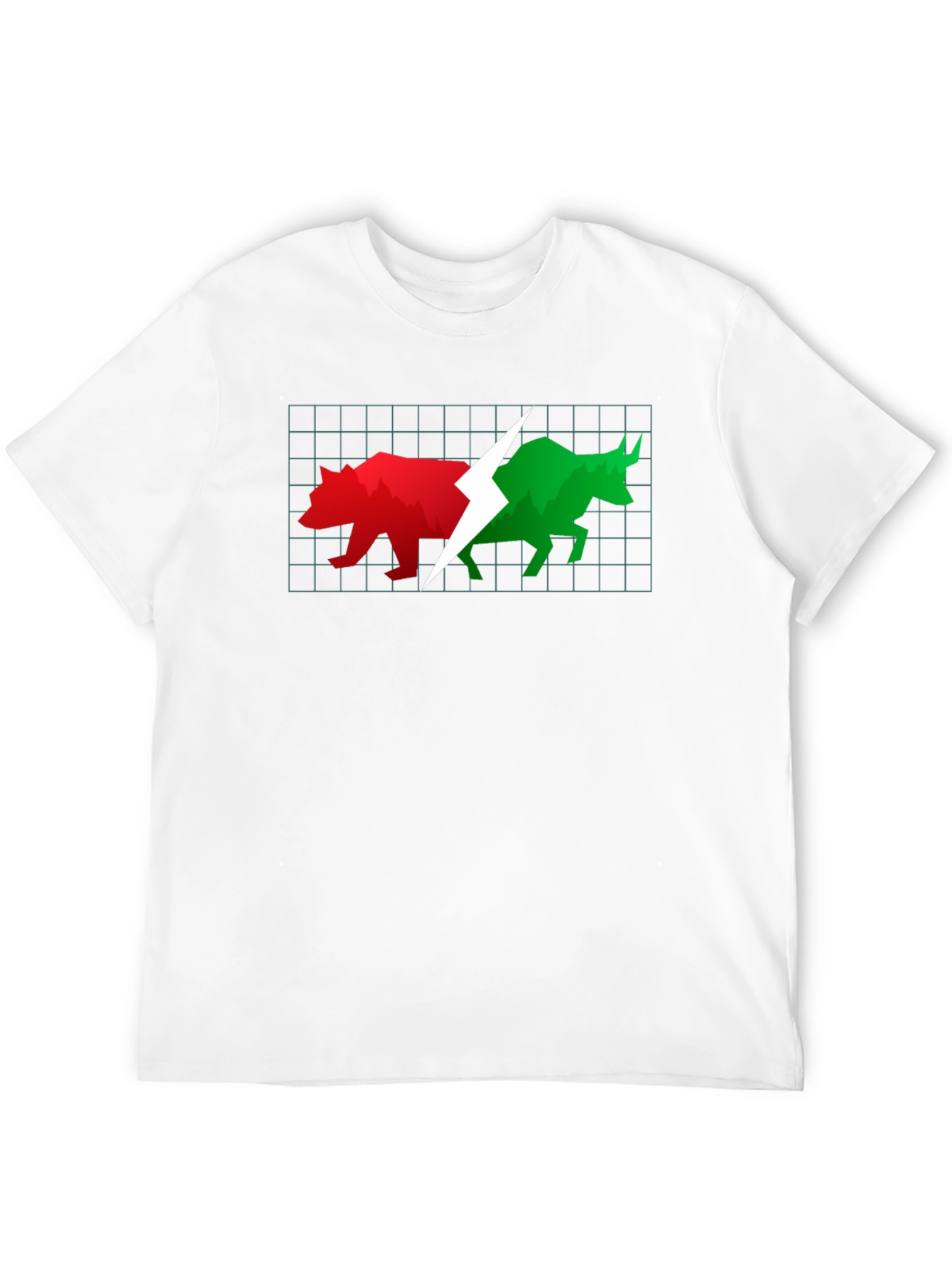 Stock Market Bull and Bear Black T-Shirt