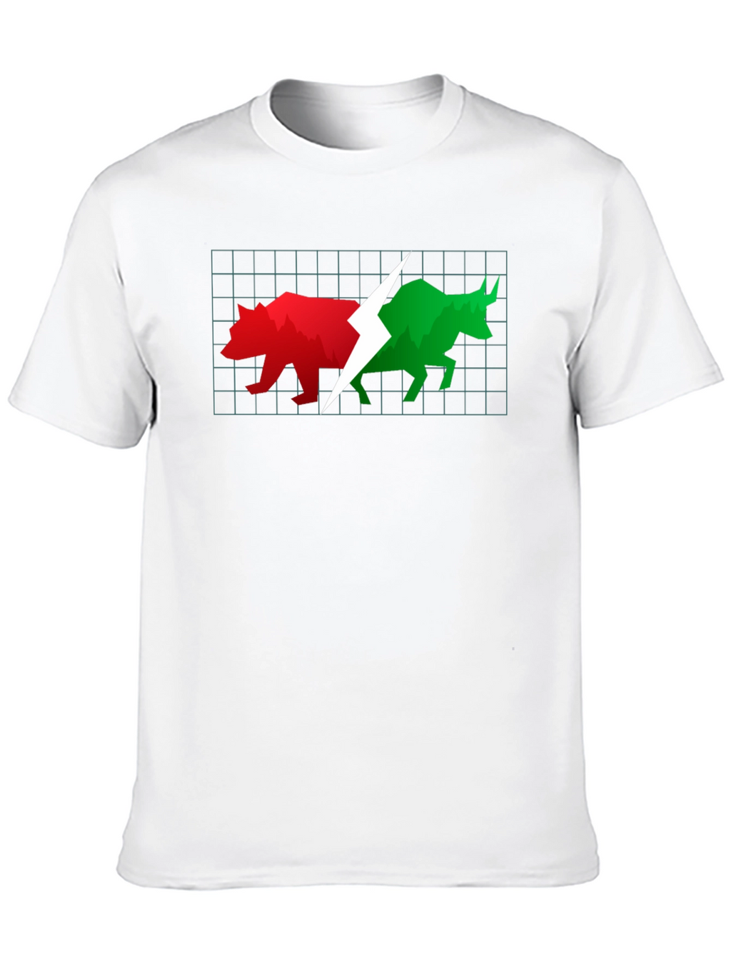 Stock Market Bull and Bear Black T-Shirt