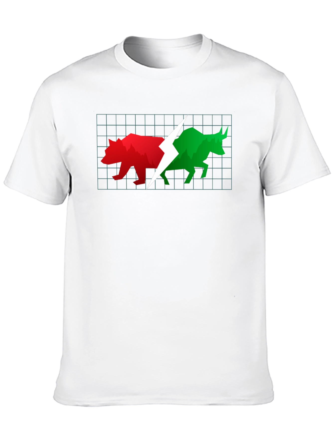 Stock Market Bull and Bear Black T-Shirt