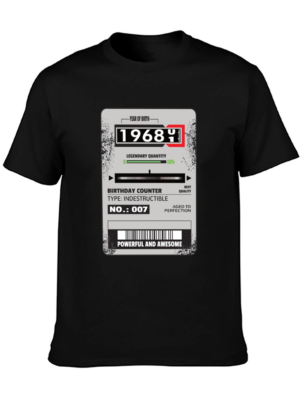 1968 Birthday T-Shirt: Powerful & Awesome