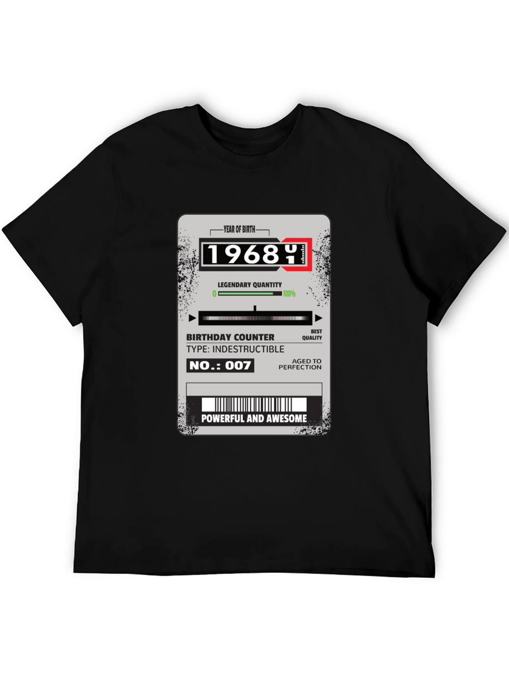 1968 Birthday T-Shirt: Powerful & Awesome