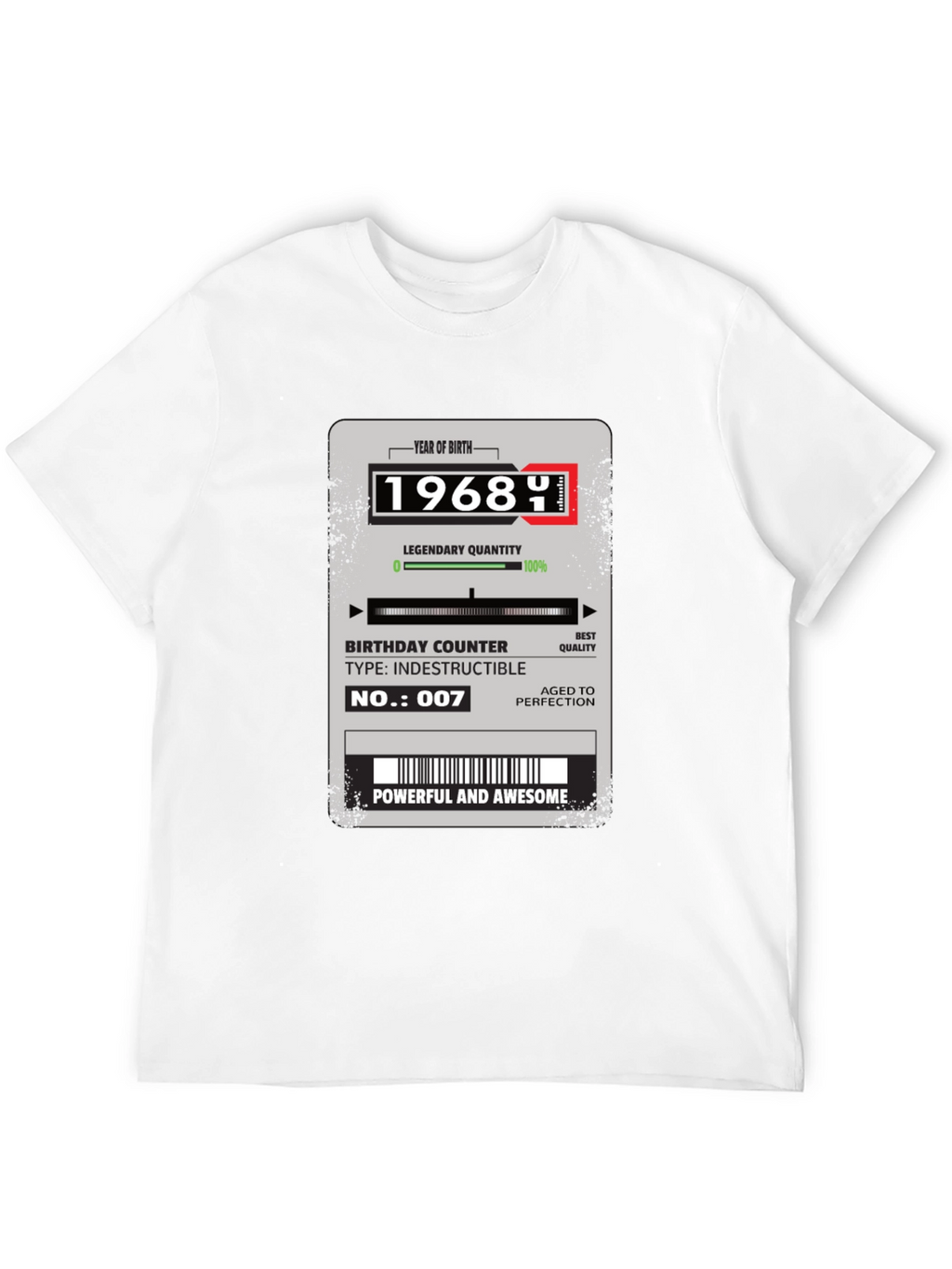 1968 Birthday T-Shirt: Powerful & Awesome