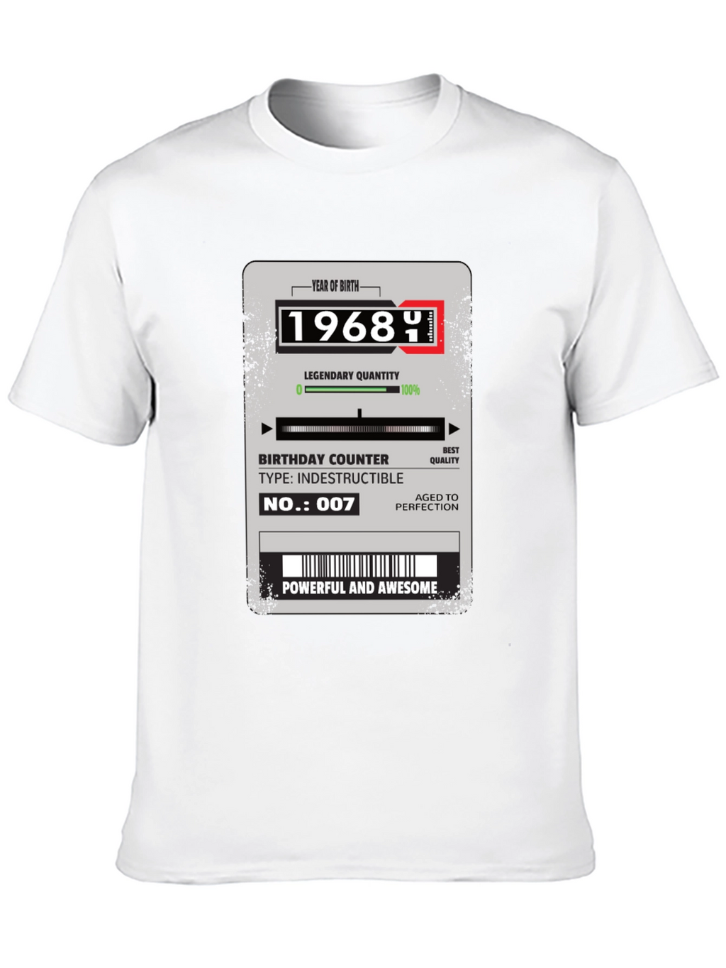 1968 Birthday T-Shirt: Powerful & Awesome