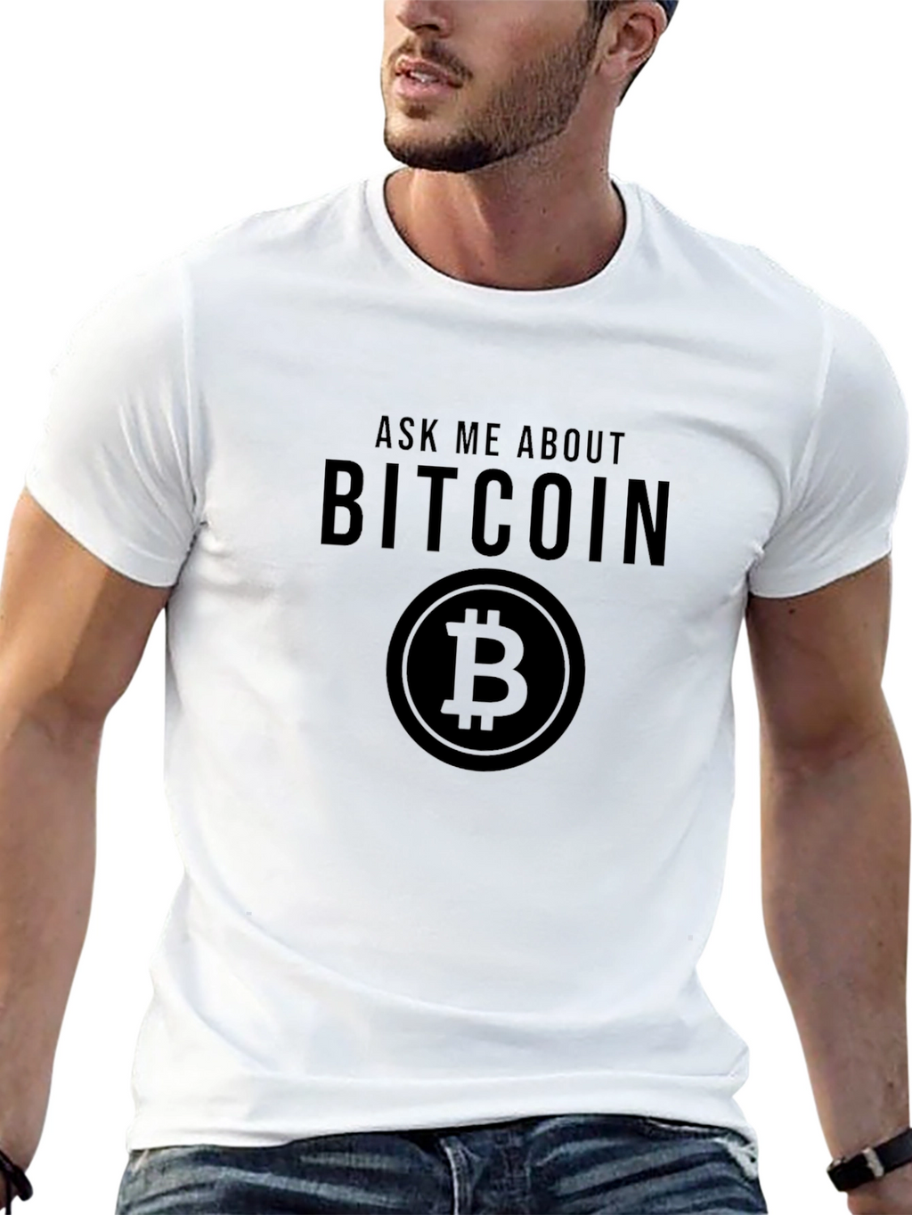 Ask Me About Bitcoin Black T-Shirt