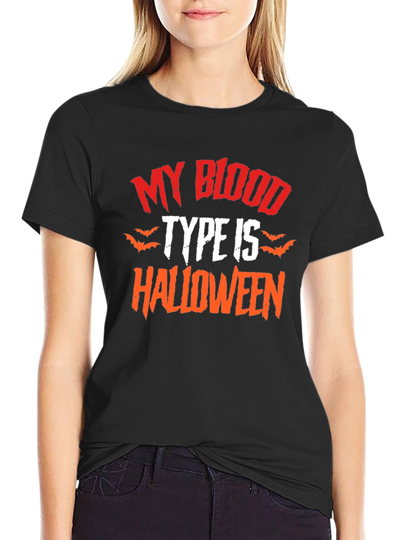 Halloween Blood Type Graphic T-Shirt