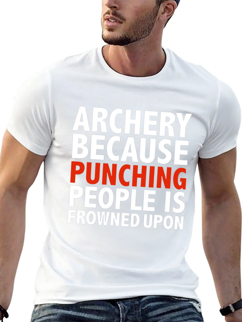 Archery Punching Humor T-Shirt