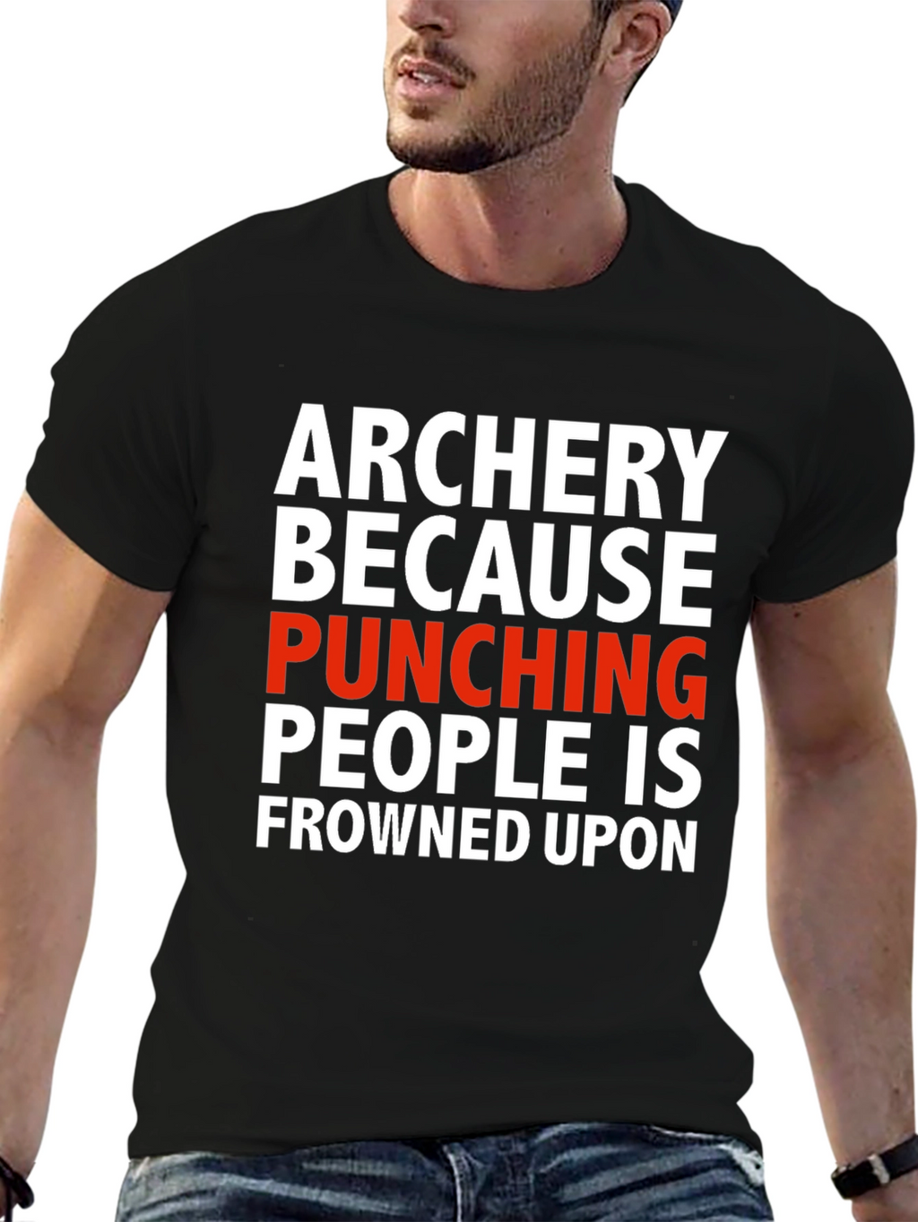 Archery Punching Humor T-Shirt