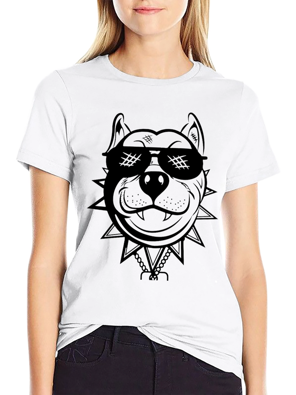 Cool Dog Graphic Tee - Black