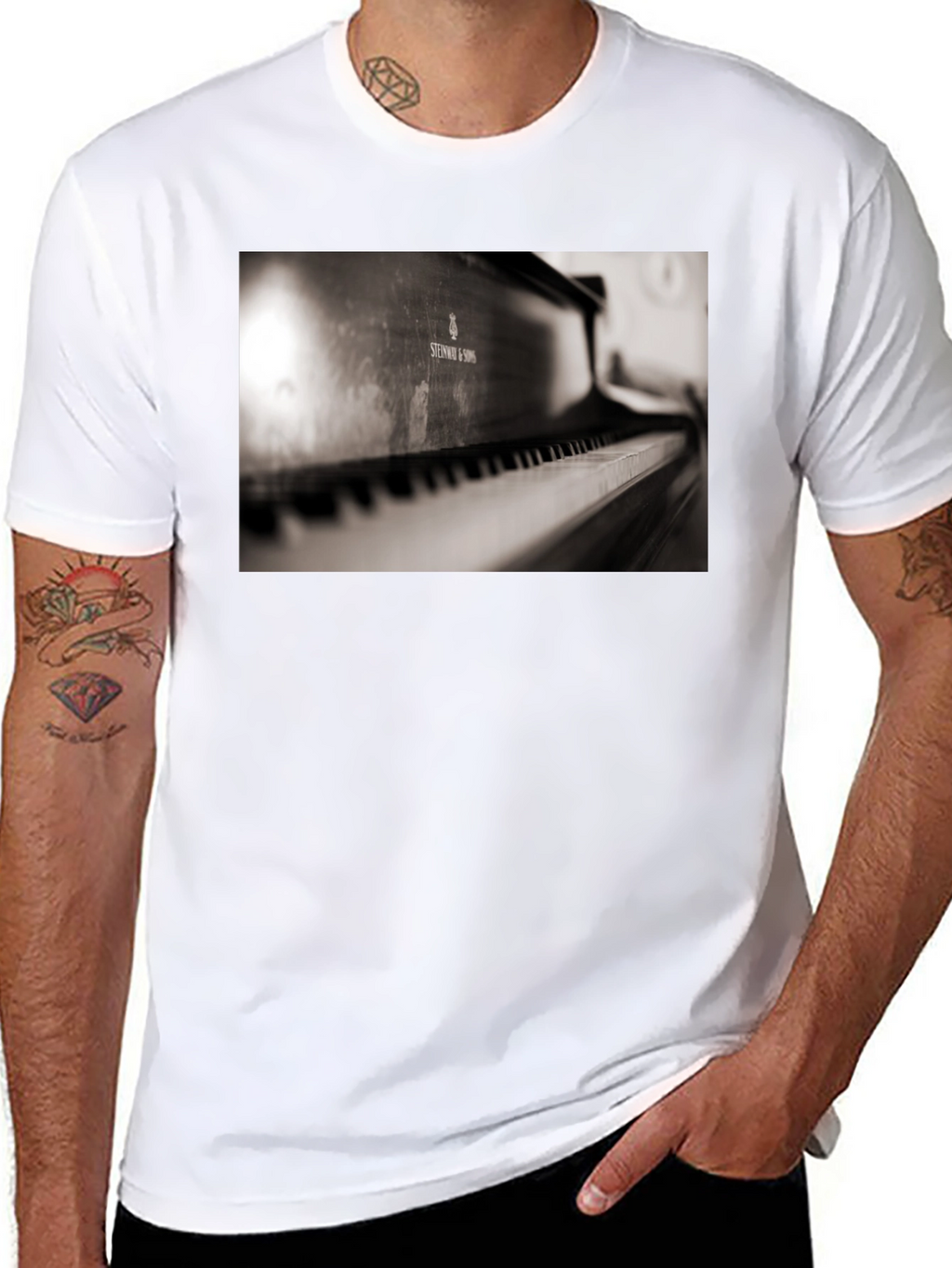Piano Keys Graphic T-Shirt