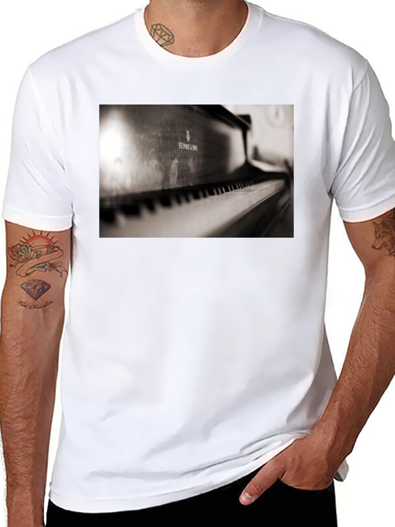 Piano Keys Graphic T-Shirt