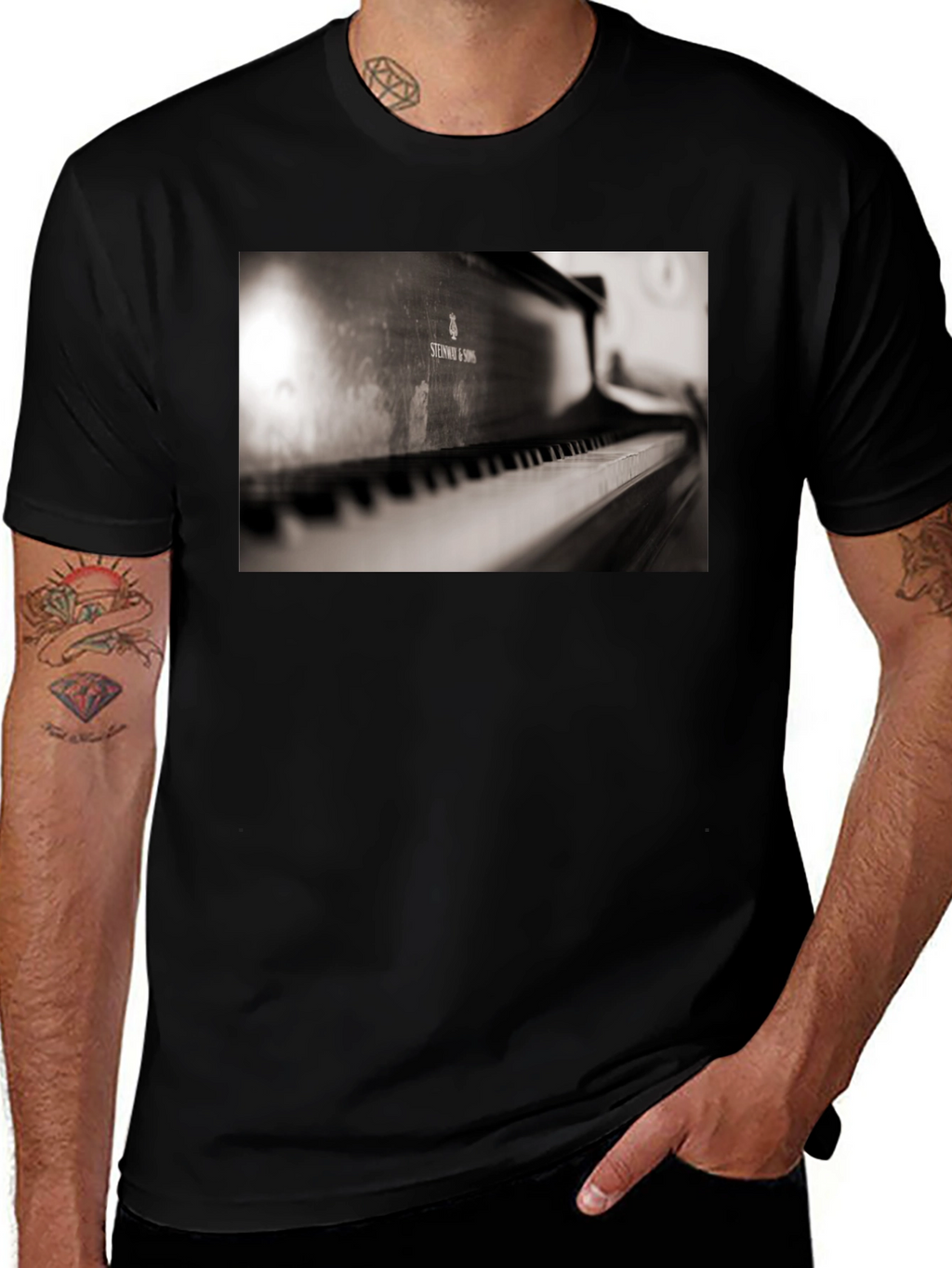 Piano Keys Graphic T-Shirt