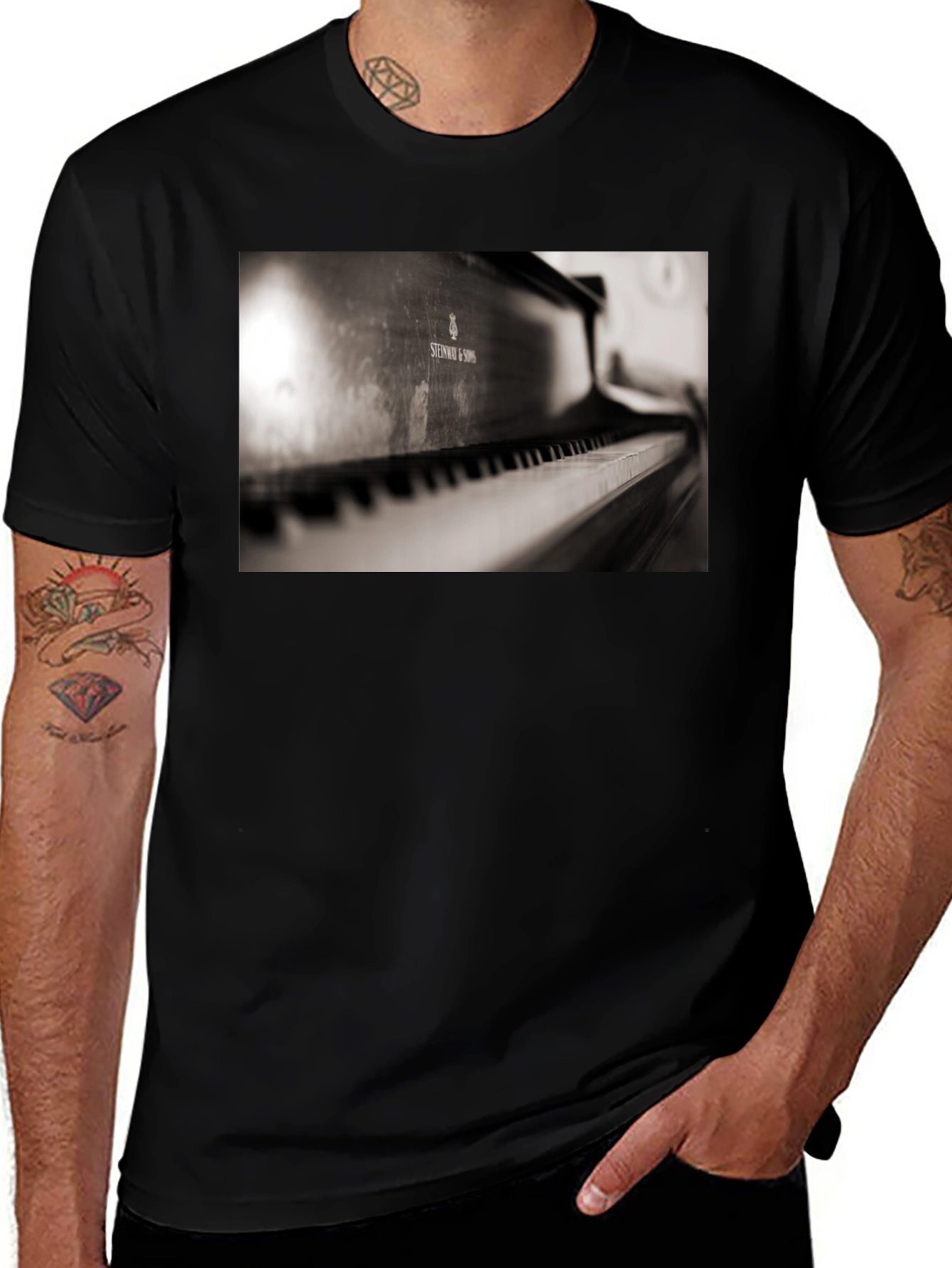 Piano Keys Graphic T-Shirt