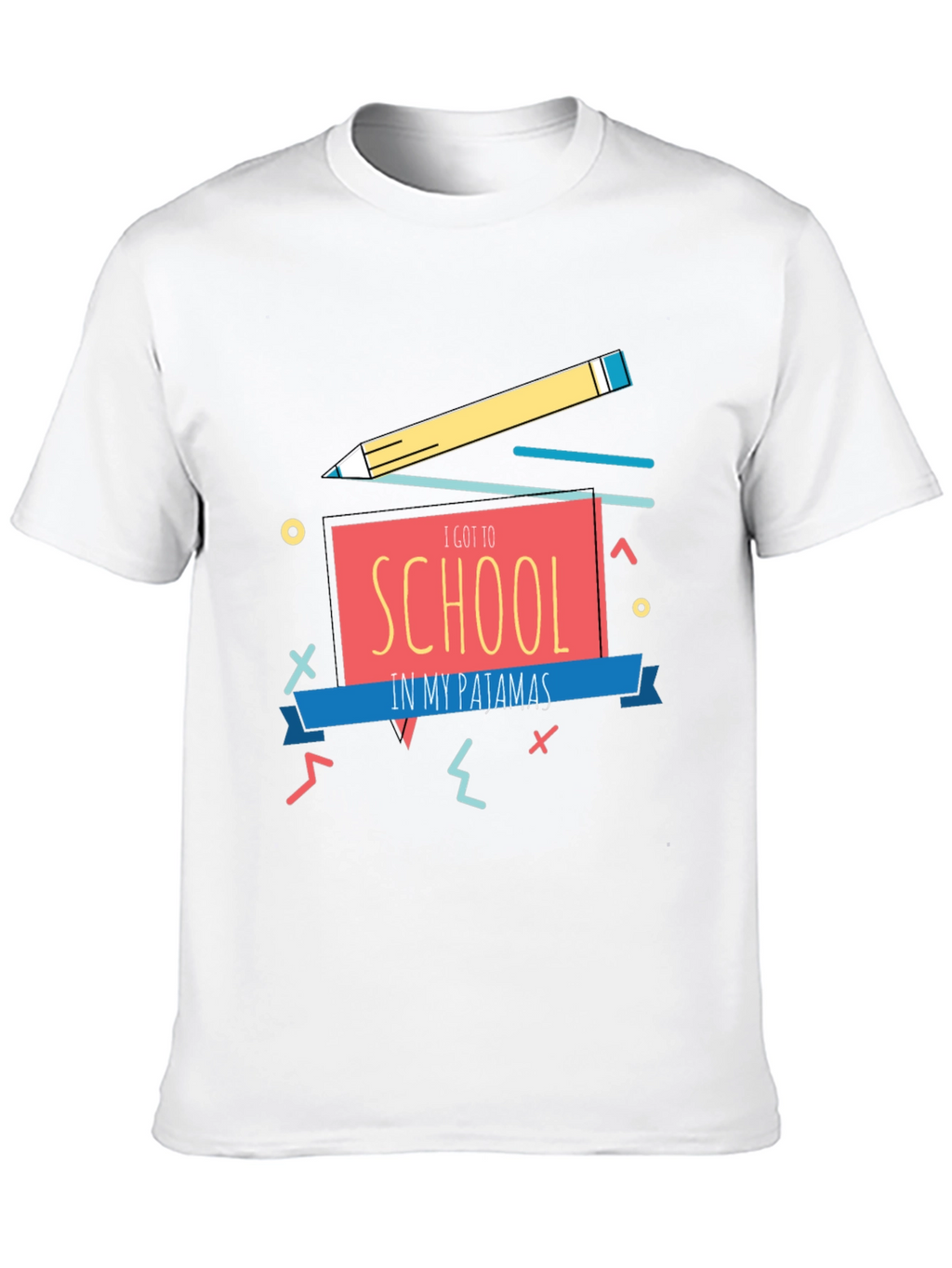 I Go To School In My Pajamas Black T-Shirt