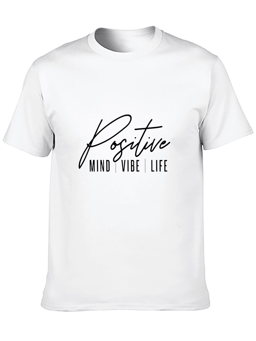 Positive Mind Vibe Life Graphic Tee - Black