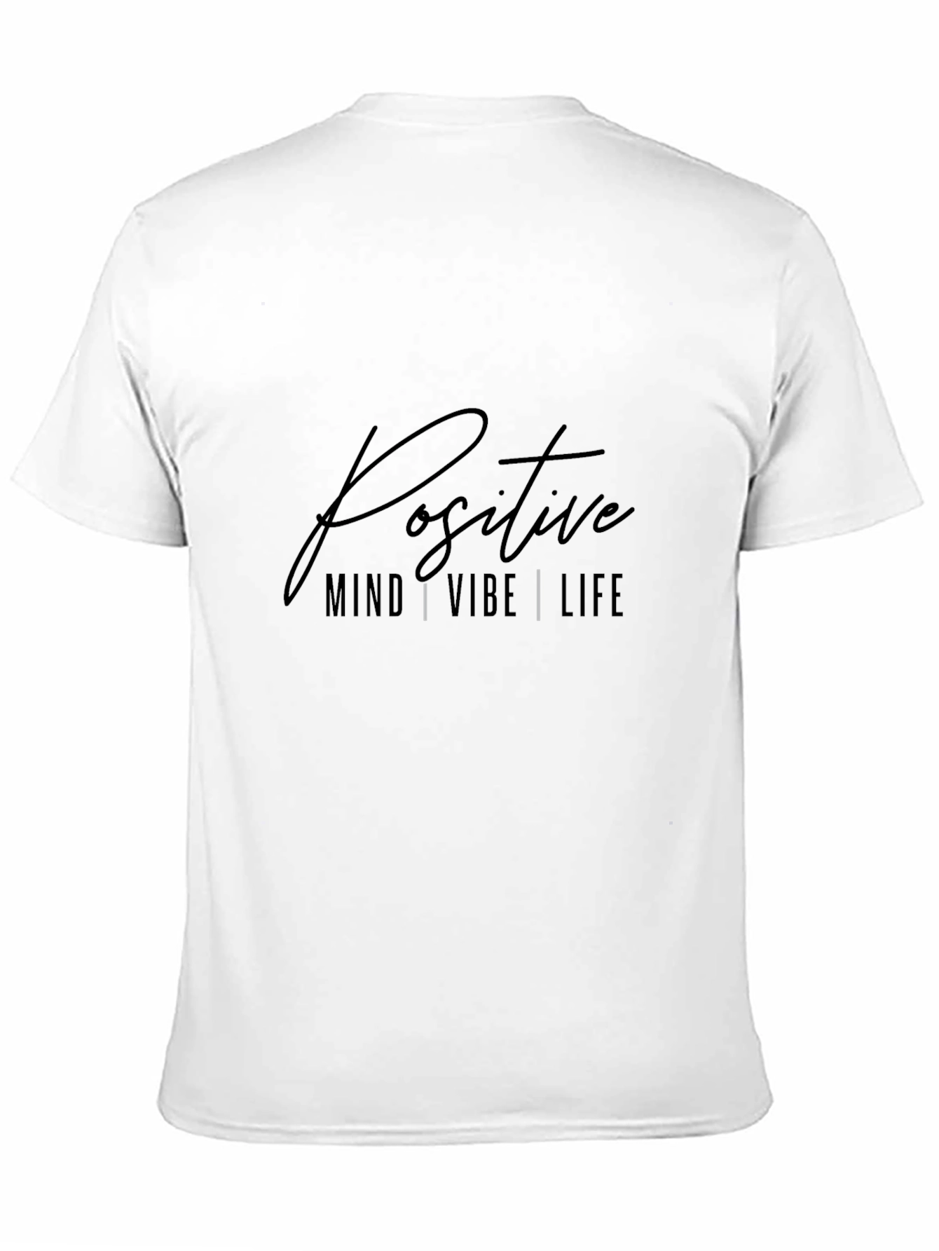 Positive Mind Vibe Life Graphic Tee - Black