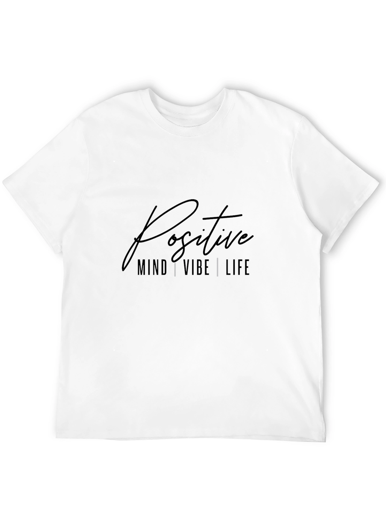 Positive Mind Vibe Life Graphic Tee - Black