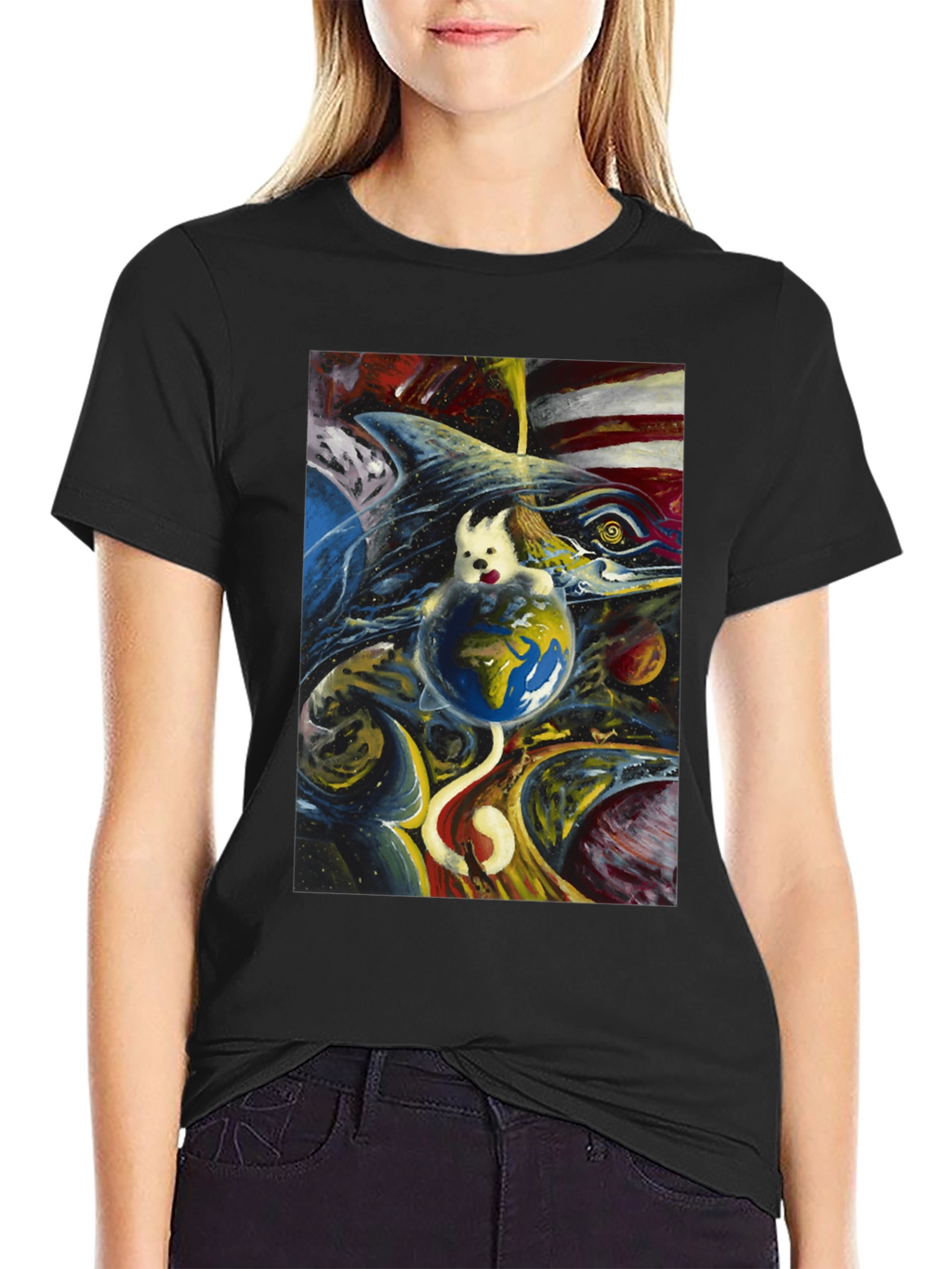 Cosmic Dog Earth T-Shirt