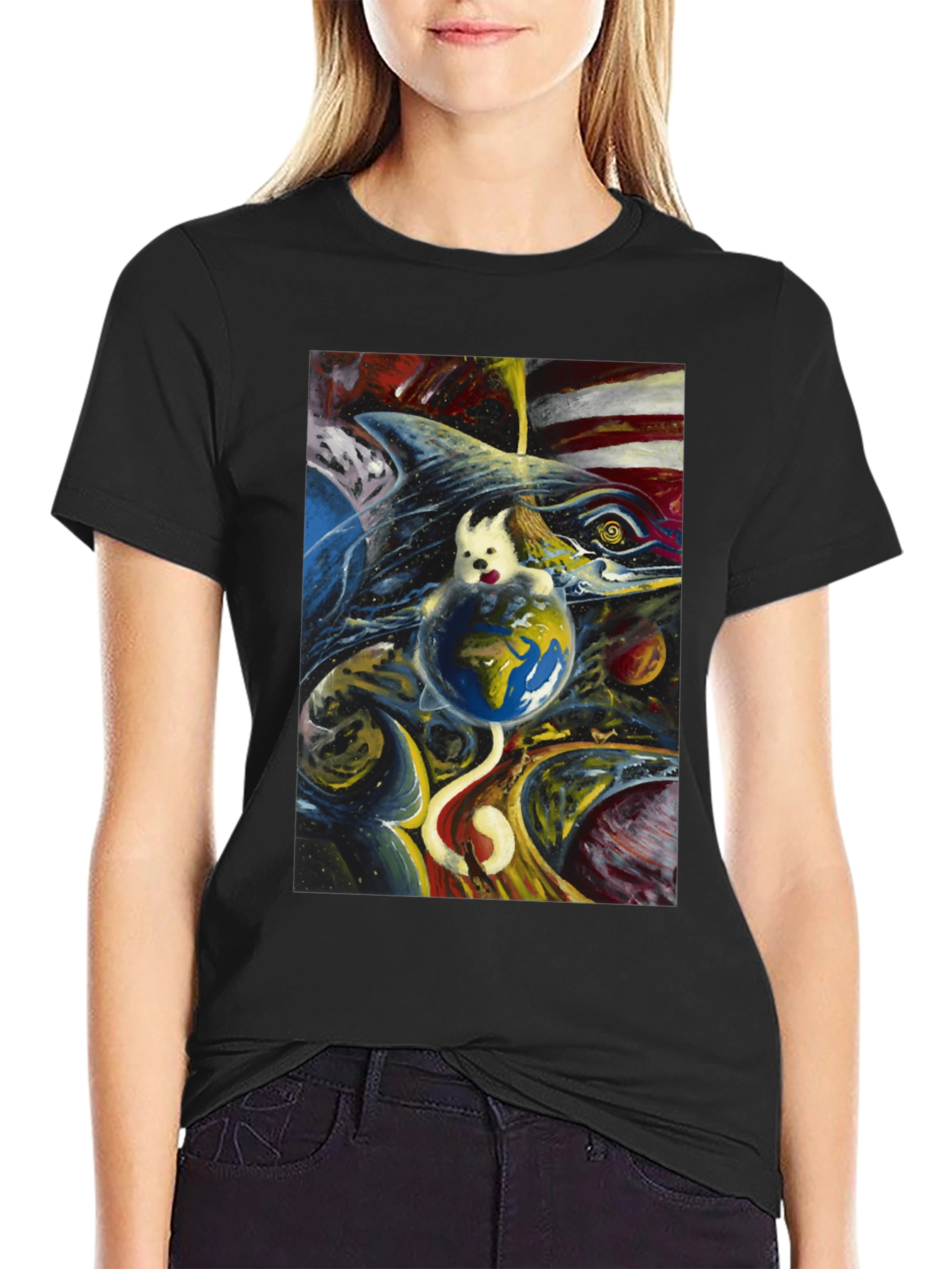 Cosmic Dog Earth T-Shirt
