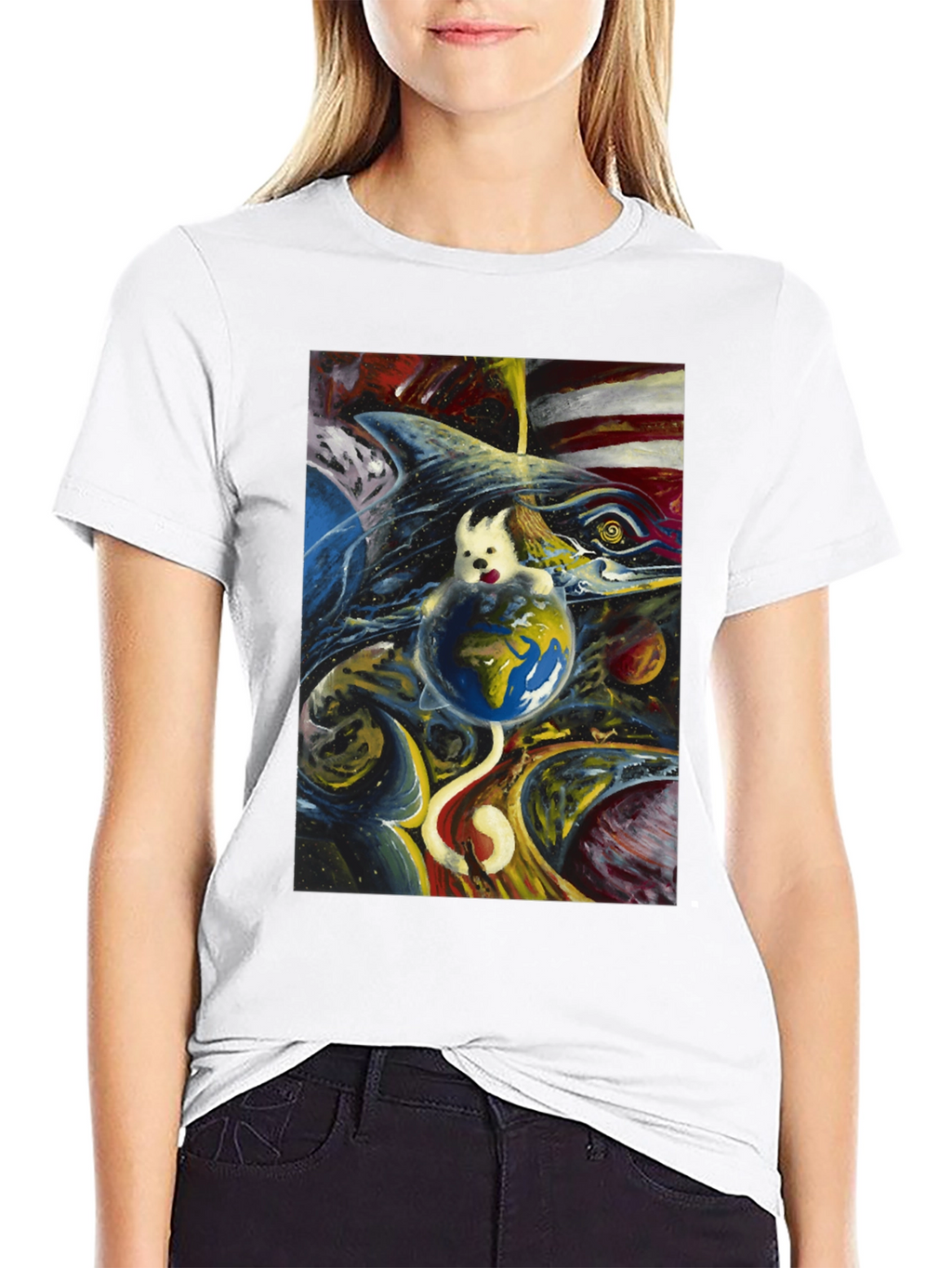 Cosmic Dog Earth T-Shirt