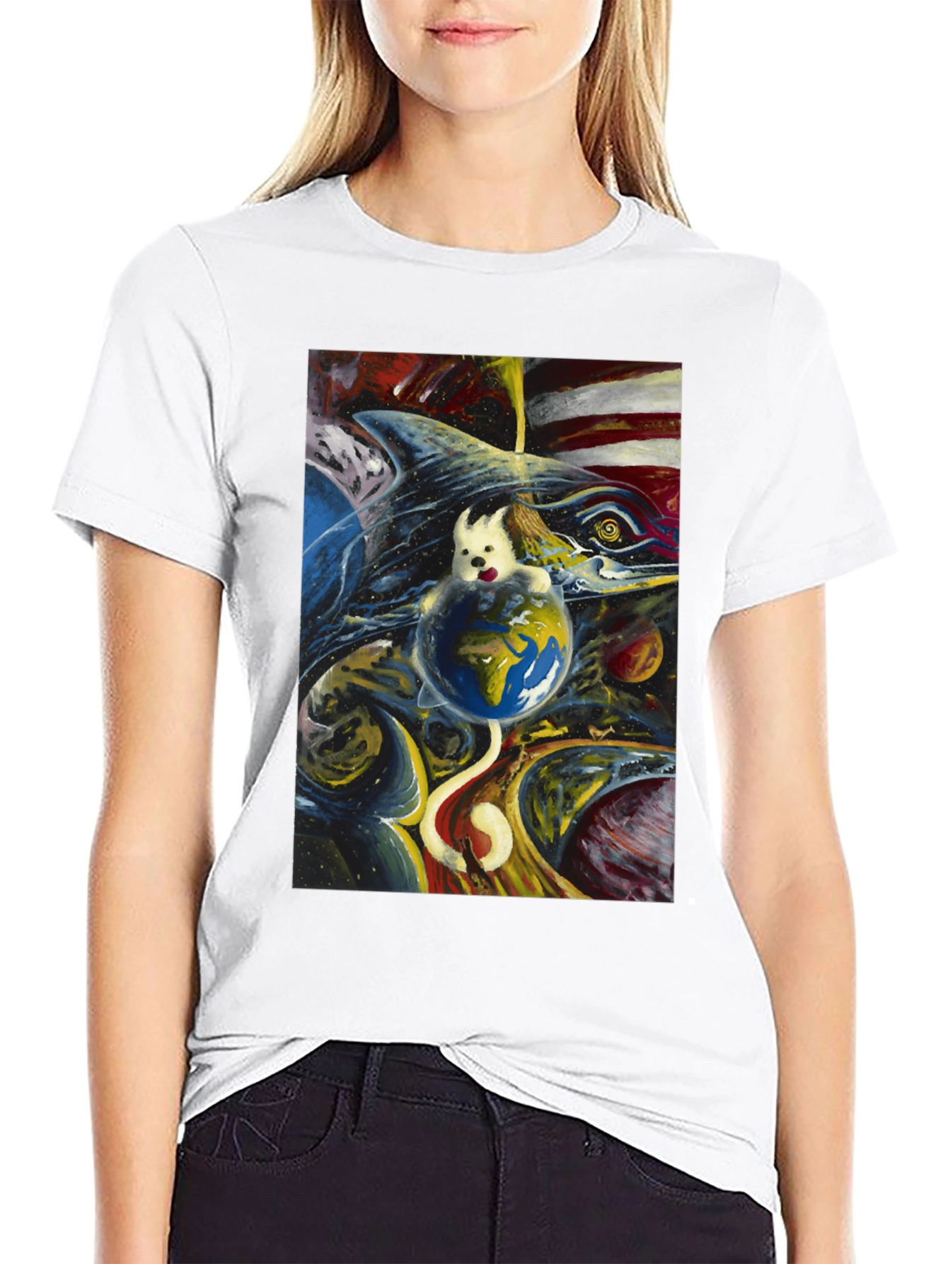 Cosmic Dog Earth T-Shirt