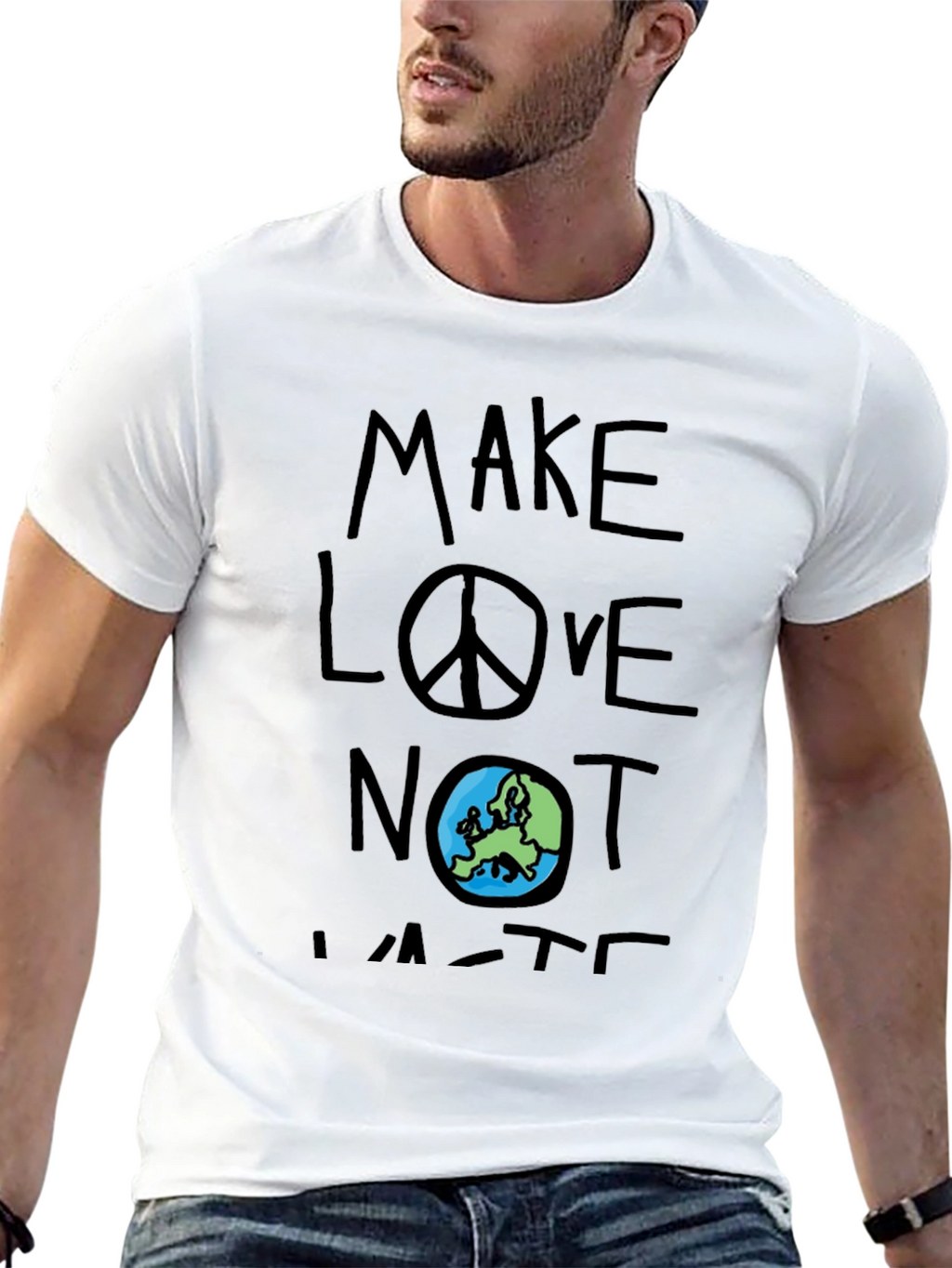 Make Love Not Waste Graphic T-Shirt