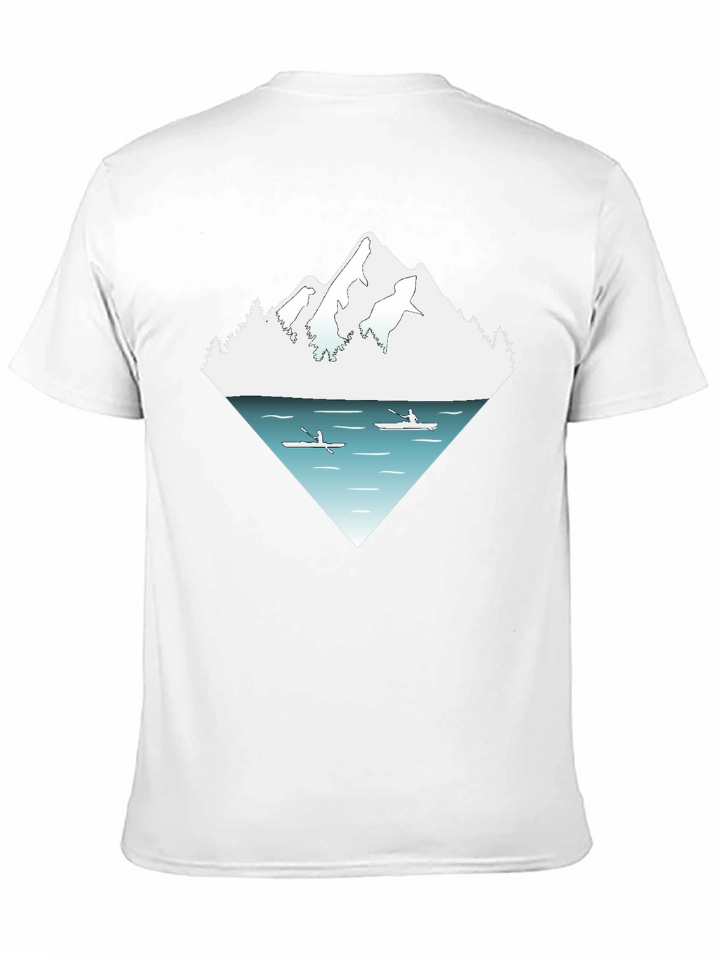 Mountain Lake Kayak Graphic Tee - Nature Adventure Shirt