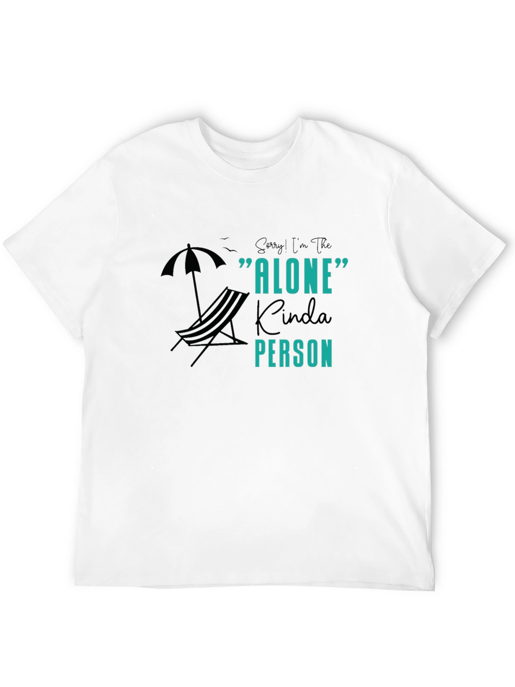 Alone Kinda Person Graphic Tee - Unisex Black T-Shirt