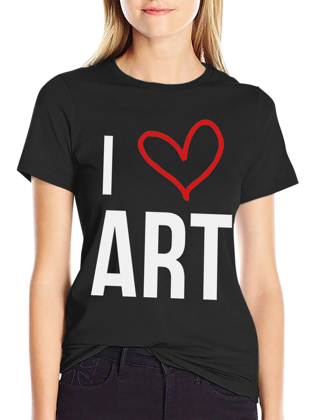 I Heart Art Black T-Shirt