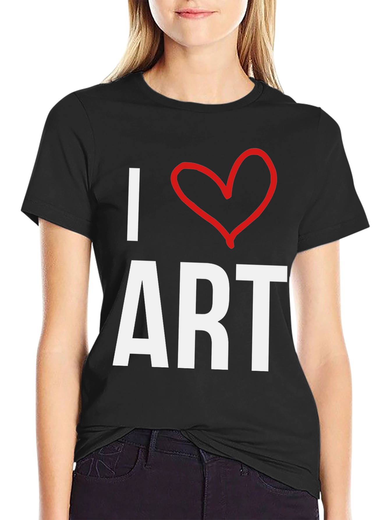 I Heart Art Black T-Shirt