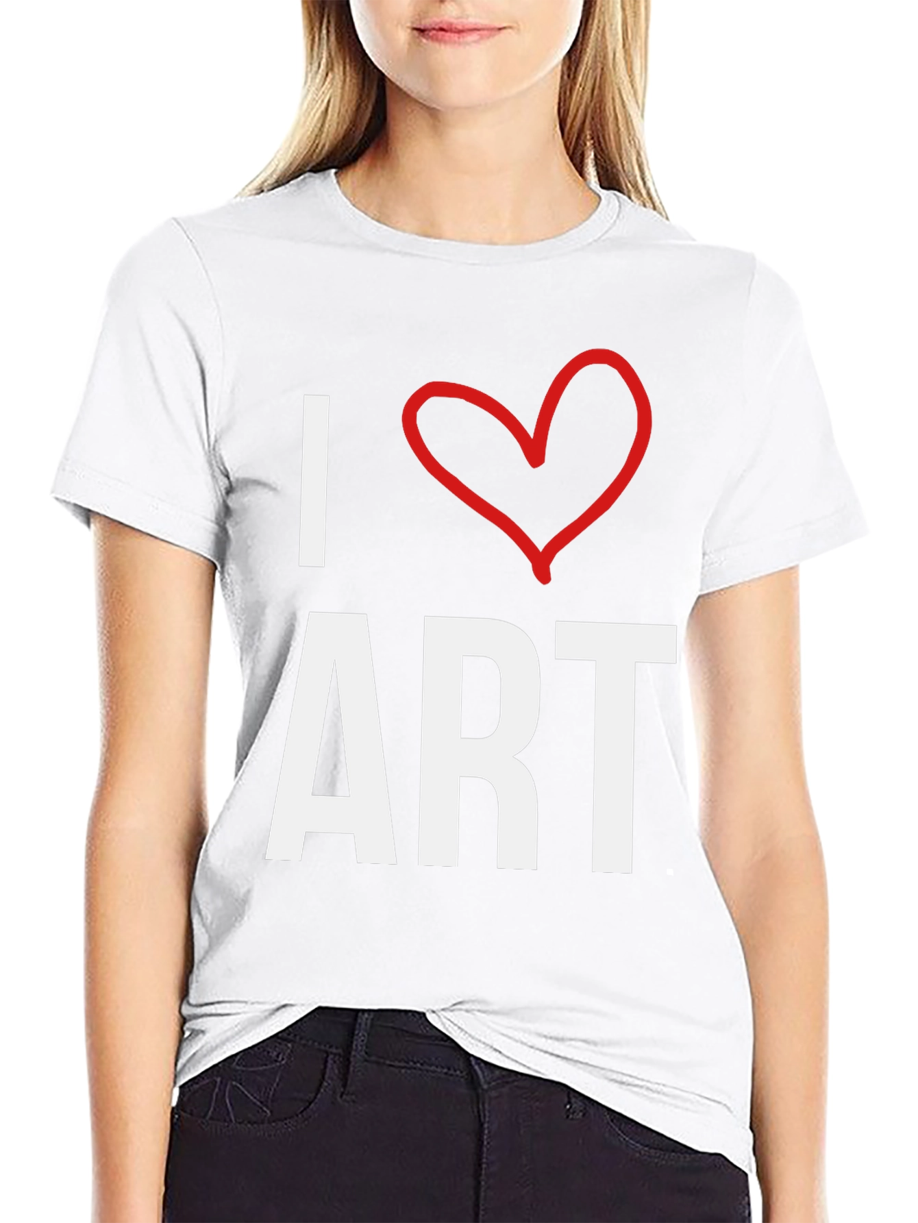 I Heart Art Black T-Shirt