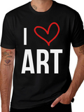 I Heart Art Black T-Shirt