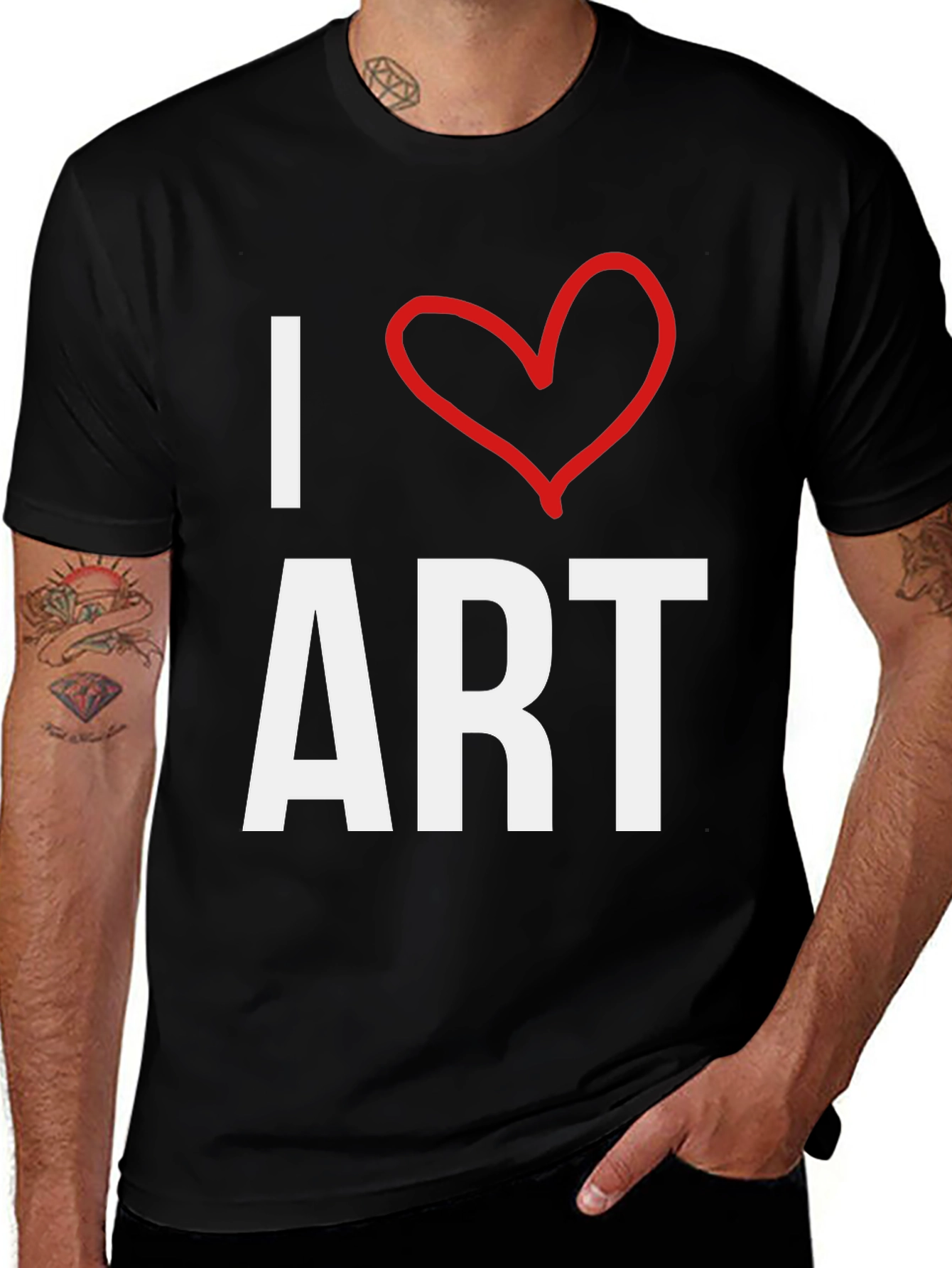 I Heart Art Black T-Shirt