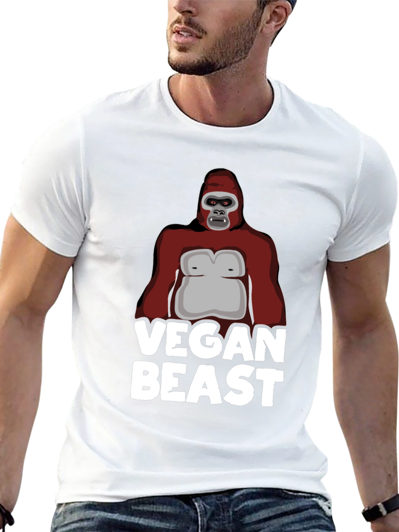 Vegan Beast Graphic T-Shirt - Animal Lover Tee